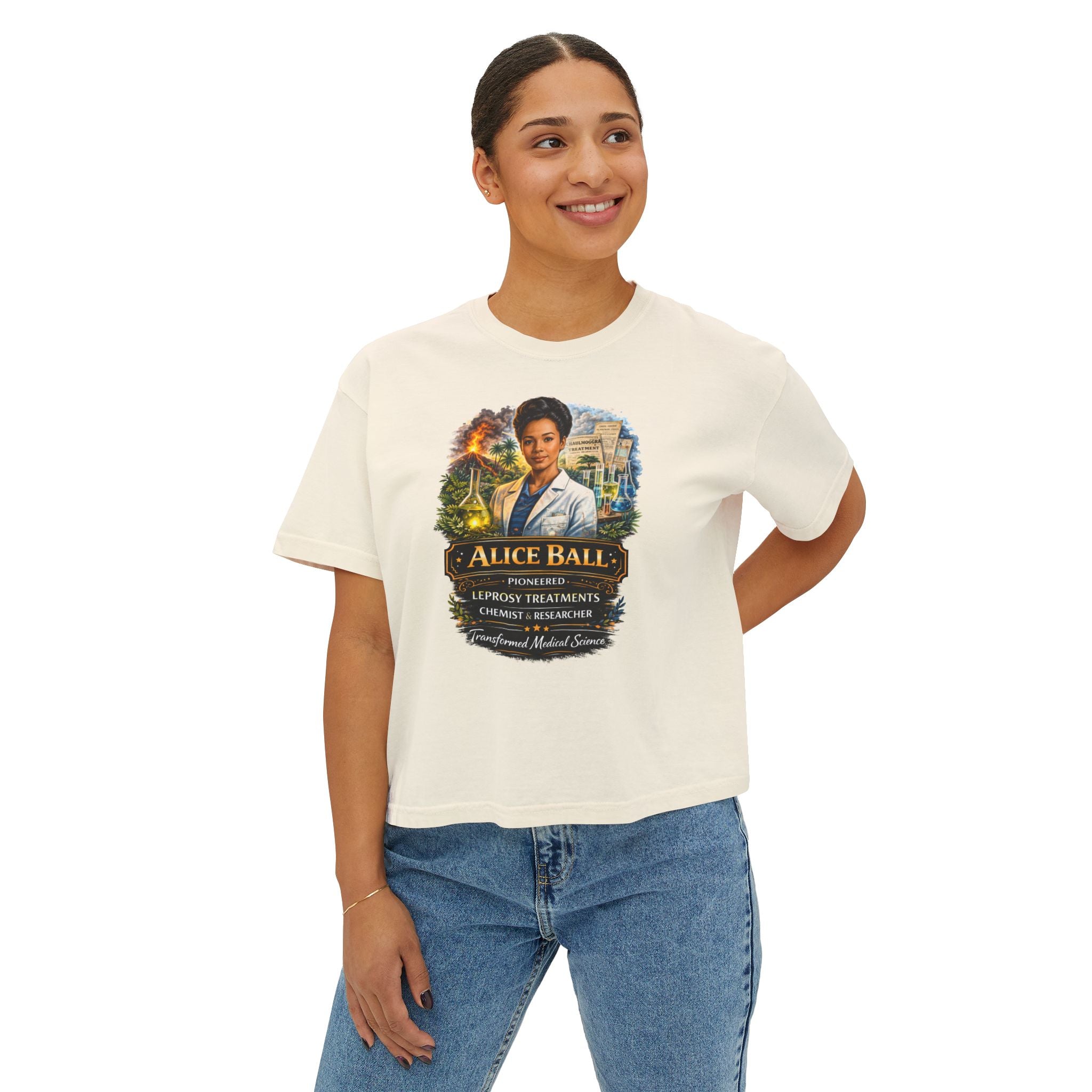 Alice Ball Chemist Tribute Women's Boxy Graphic Tee
