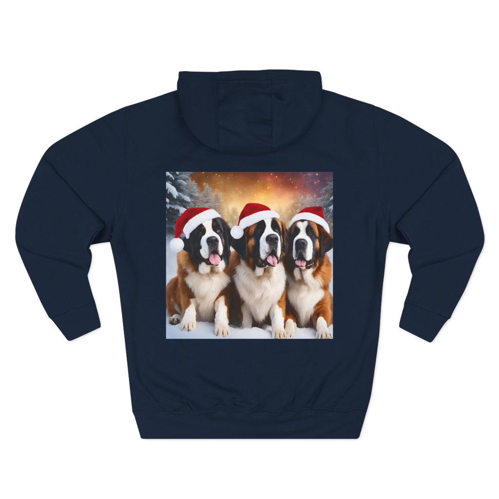Big Paws, Big Claus St. Bernard Christmas Hoodie