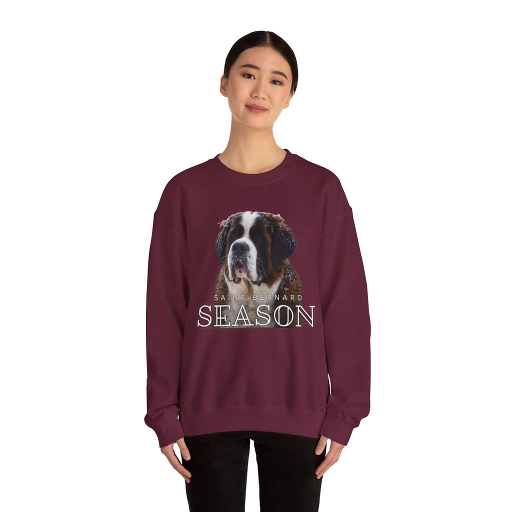 Saint Bernard Season Sweatshirt – Cute Dog Lover Crewneck