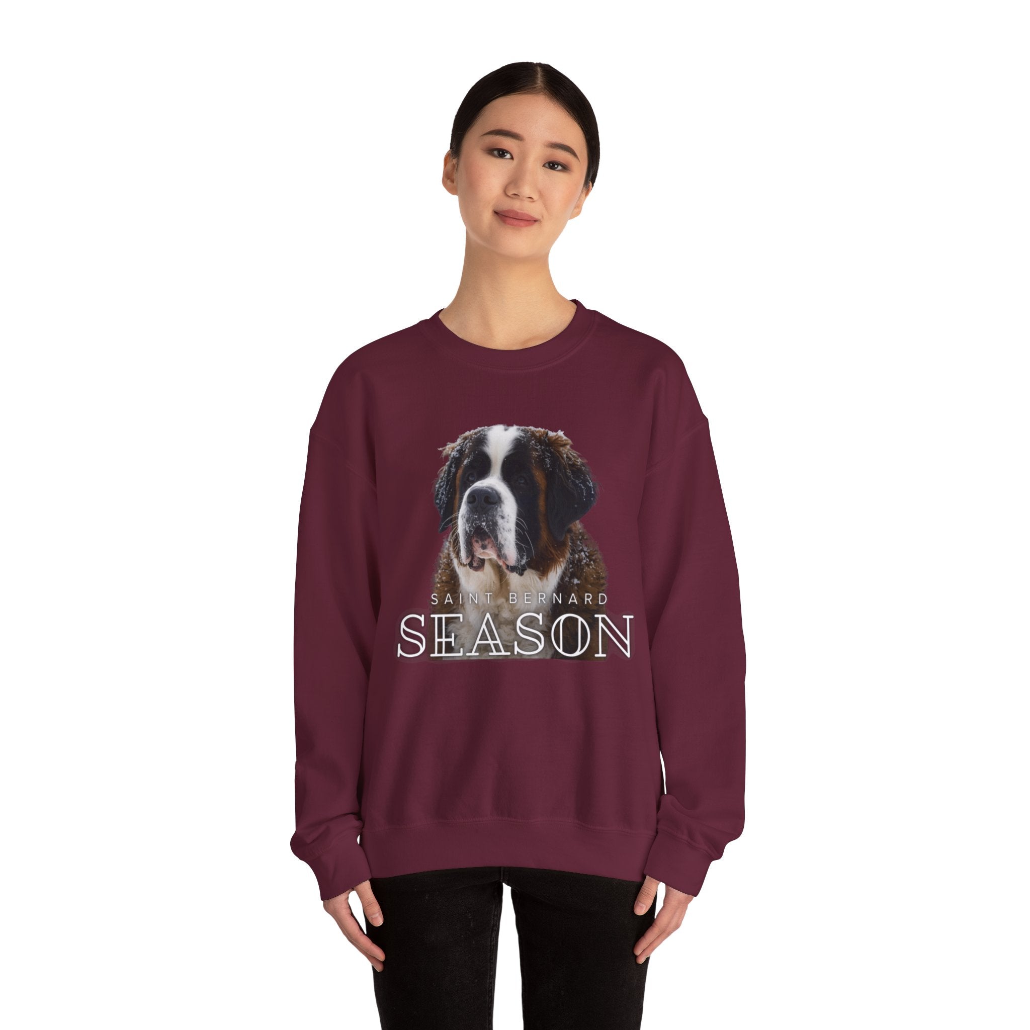 Saint Bernard Season Sweatshirt – Cute Dog Lover Crewneck