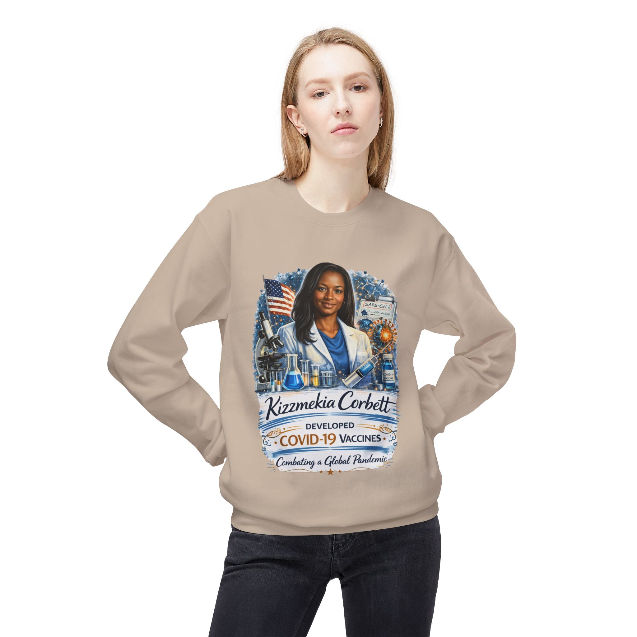 Kizzmekia Corbett Immunologist Tribute Crewneck Sweatshirt
