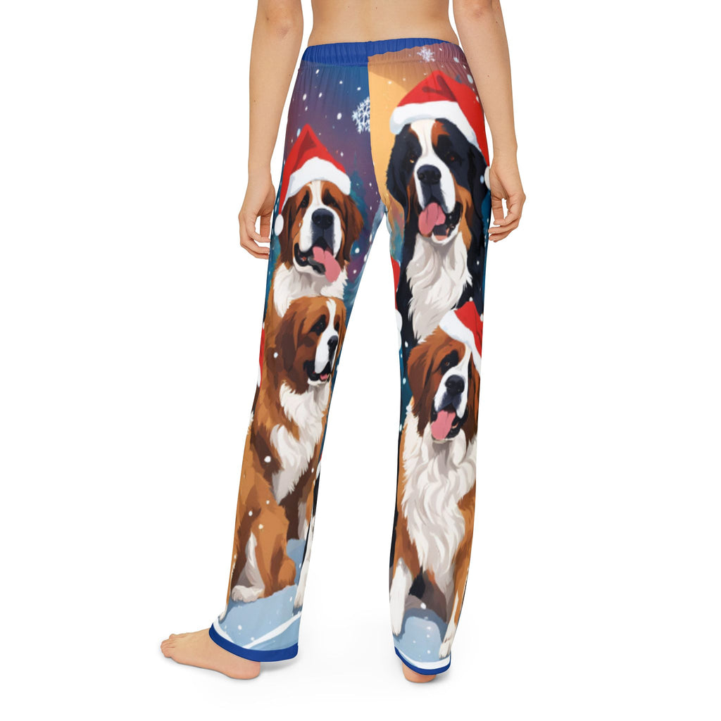 Kids Christmas Saint Bernard Lounge Pants — Festive Holiday Pajama Bottoms
