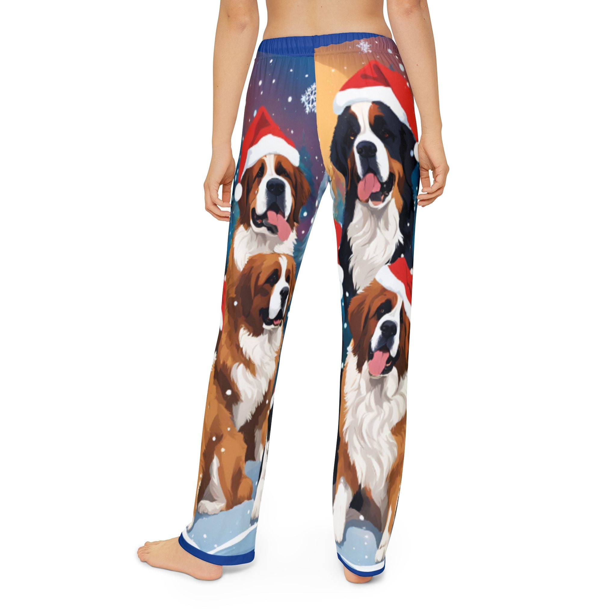 Kids Christmas Saint Bernard Lounge Pants — Festive Holiday Pajama Bottoms
