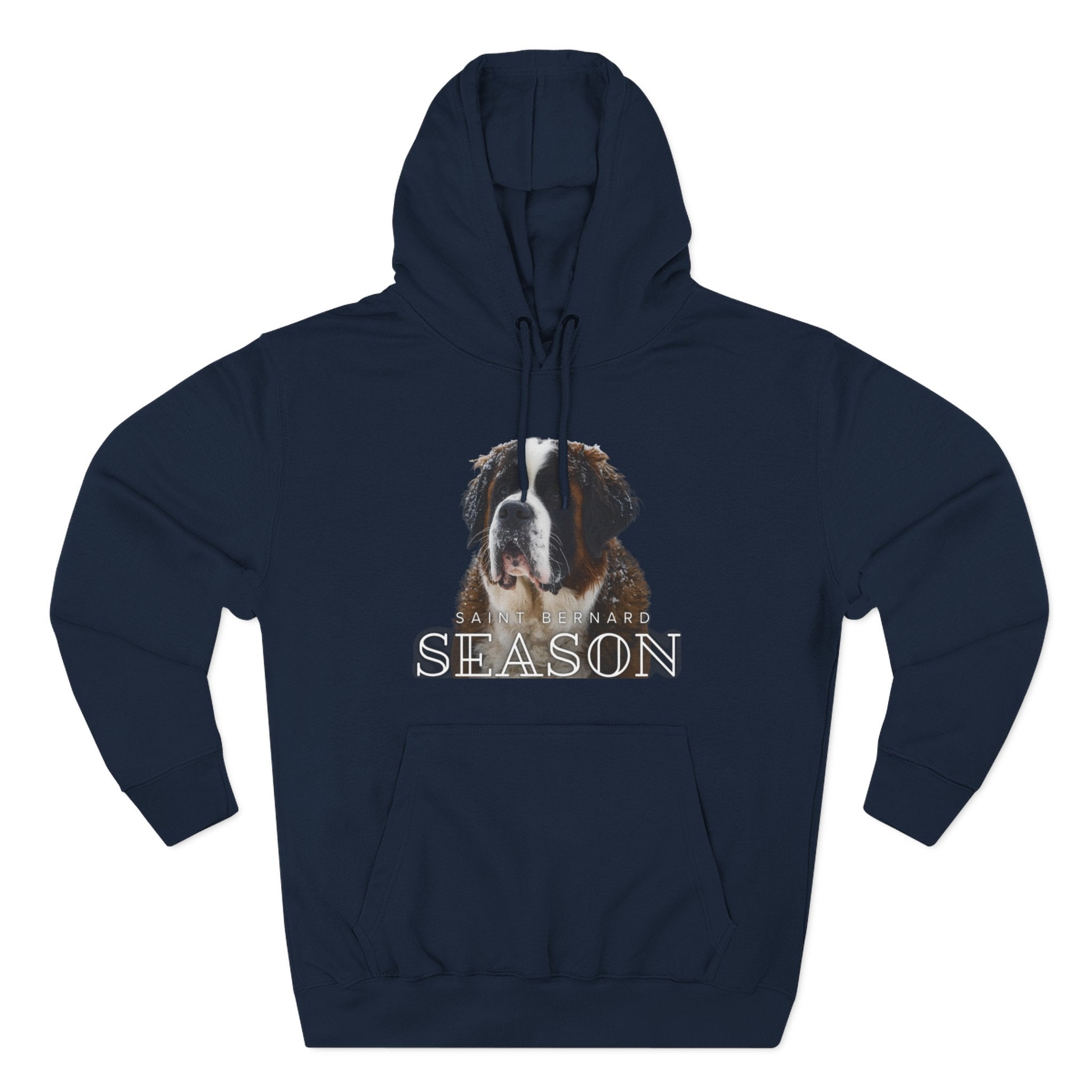 St. Bernard 'Season' Hoodie — Cozy Dog Portrait Fleece Hoodie