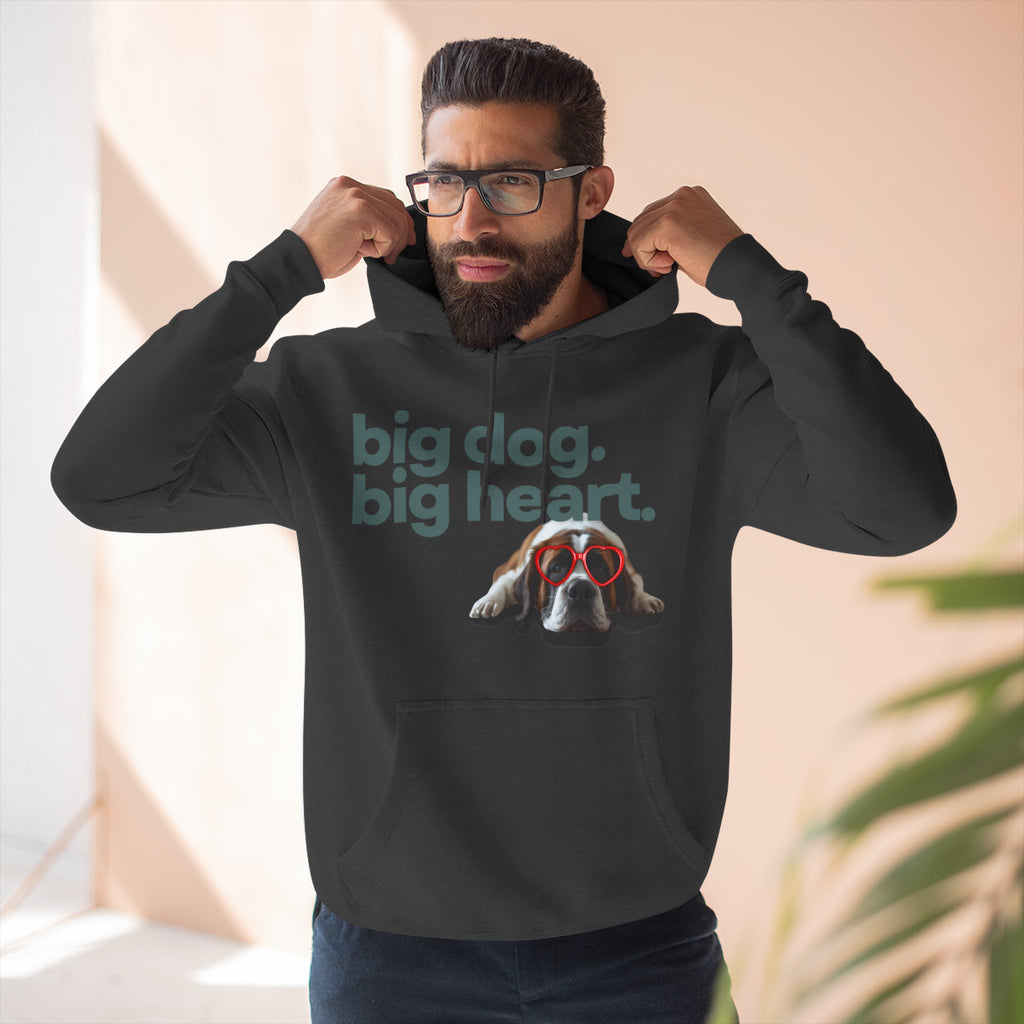 Big Dog, Big Heart-St. Bernard Valentine's Hoodie