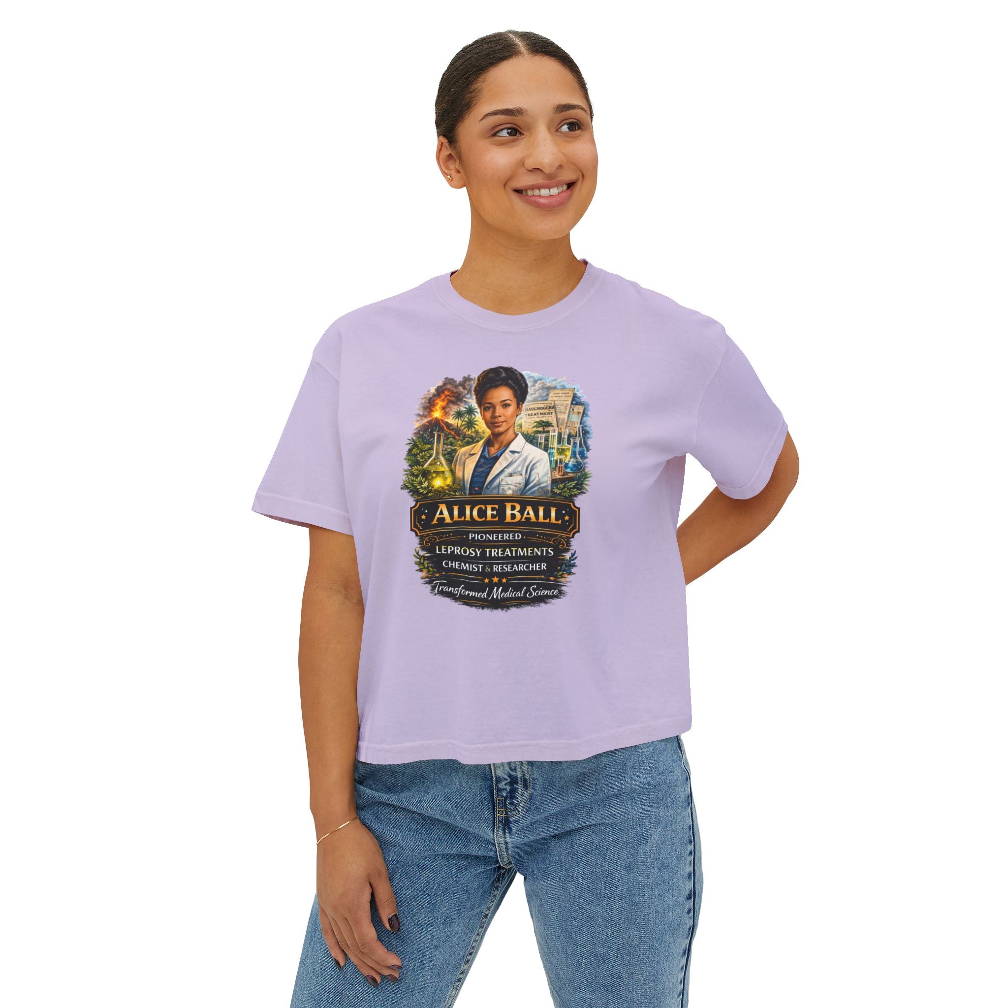 Alice Ball Chemist Tribute Women's Boxy Graphic Tee