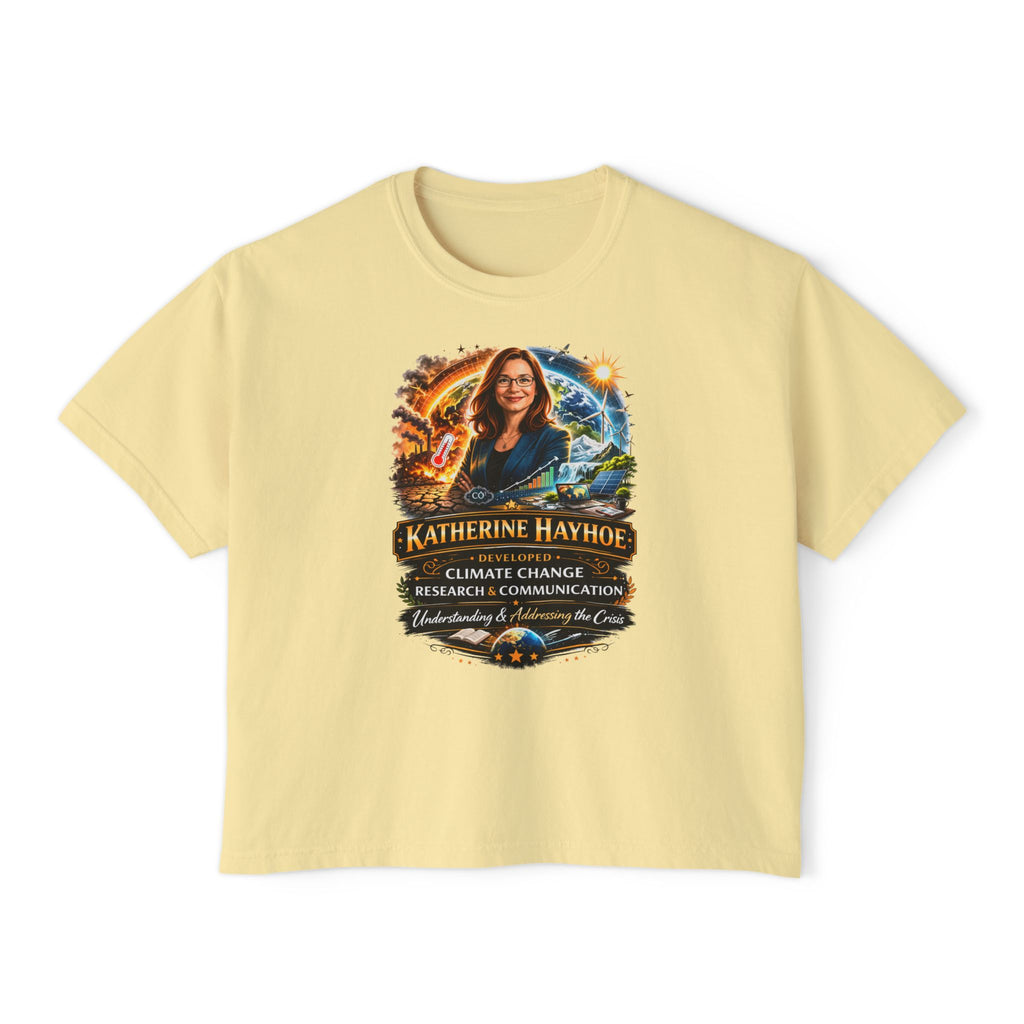 Katherine Hayhoe Climate Change Research - Boxy Graphic Shirt