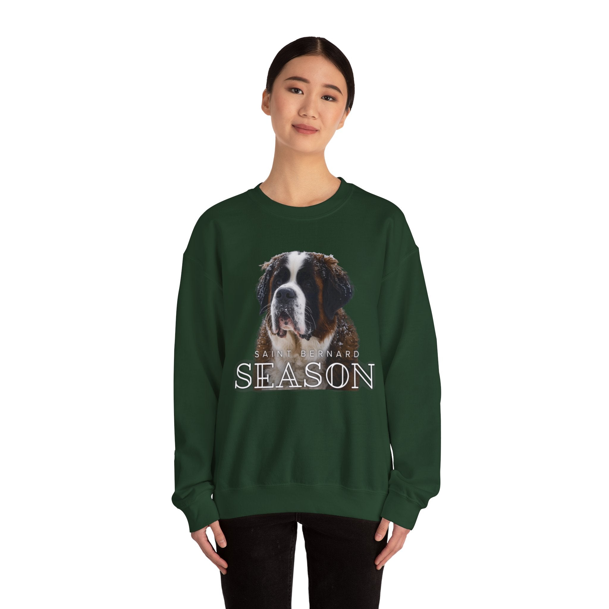 Saint Bernard Season Sweatshirt – Cute Dog Lover Crewneck
