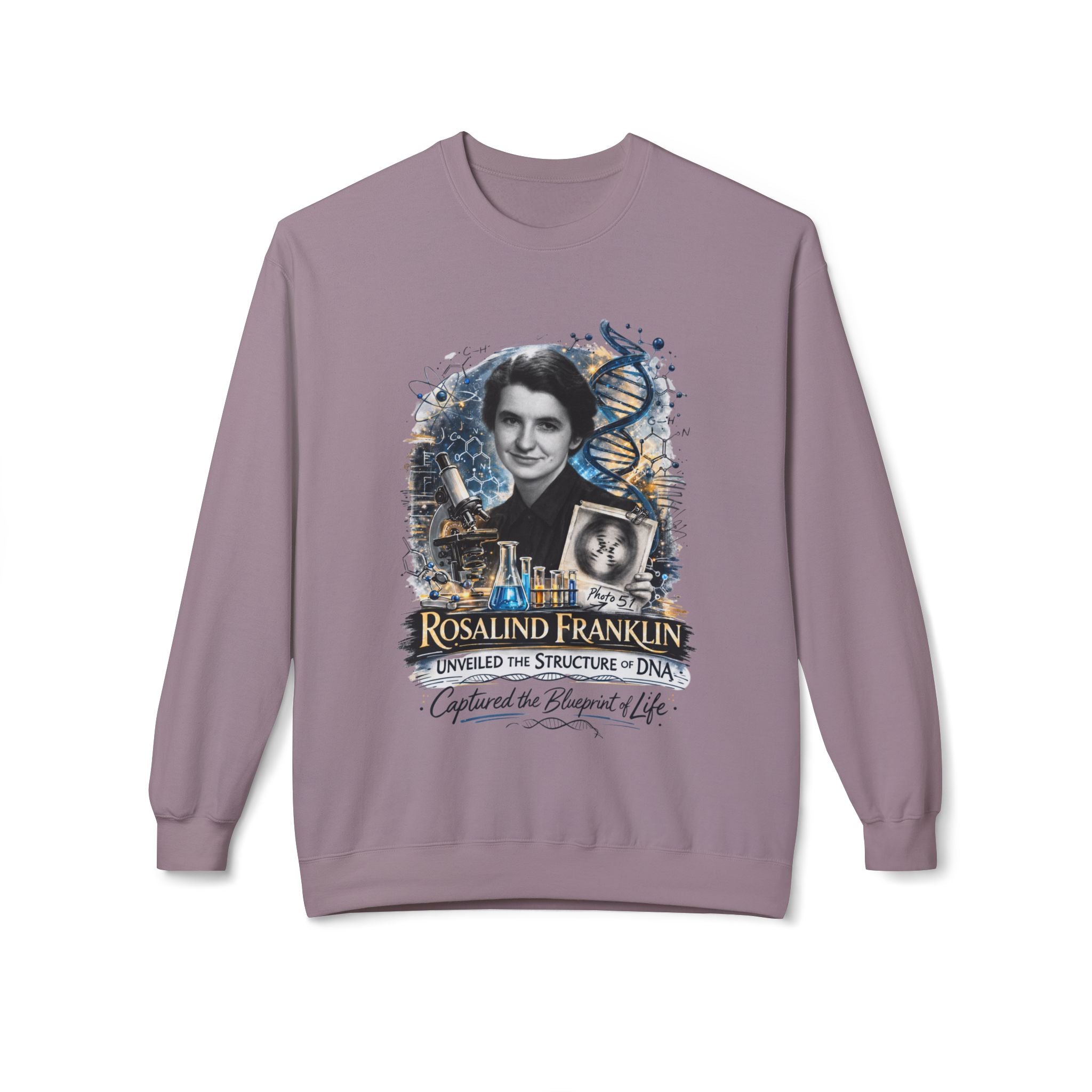 Rosalind Franklin Chemist Crewneck Sweatshirt Scientist Tribute Pullover