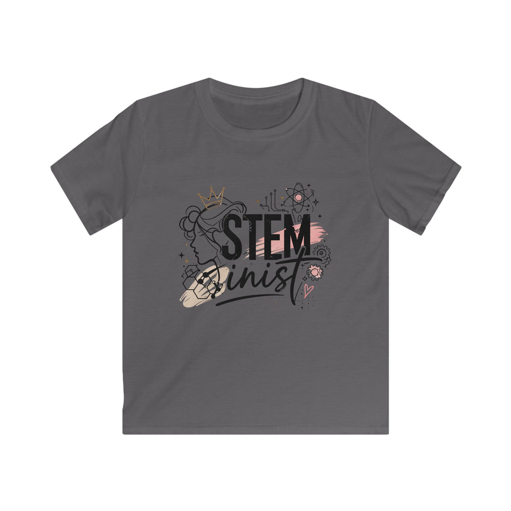 Kids STEMinist Crown T‑Shirt — Science, Math, & Engineering Graphic Tee for Girls