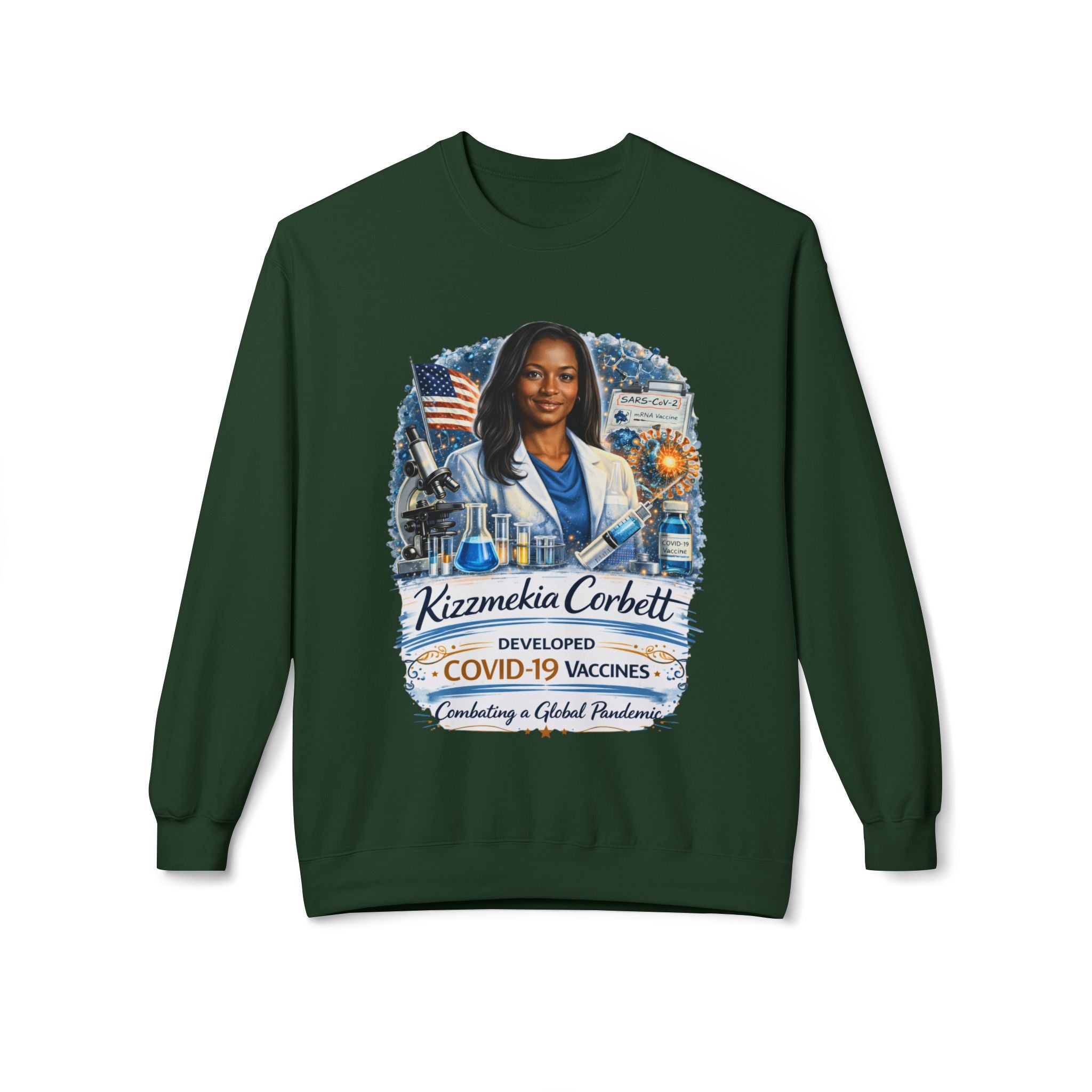Kizzmekia Corbett Immunologist Tribute Crewneck Sweatshirt
