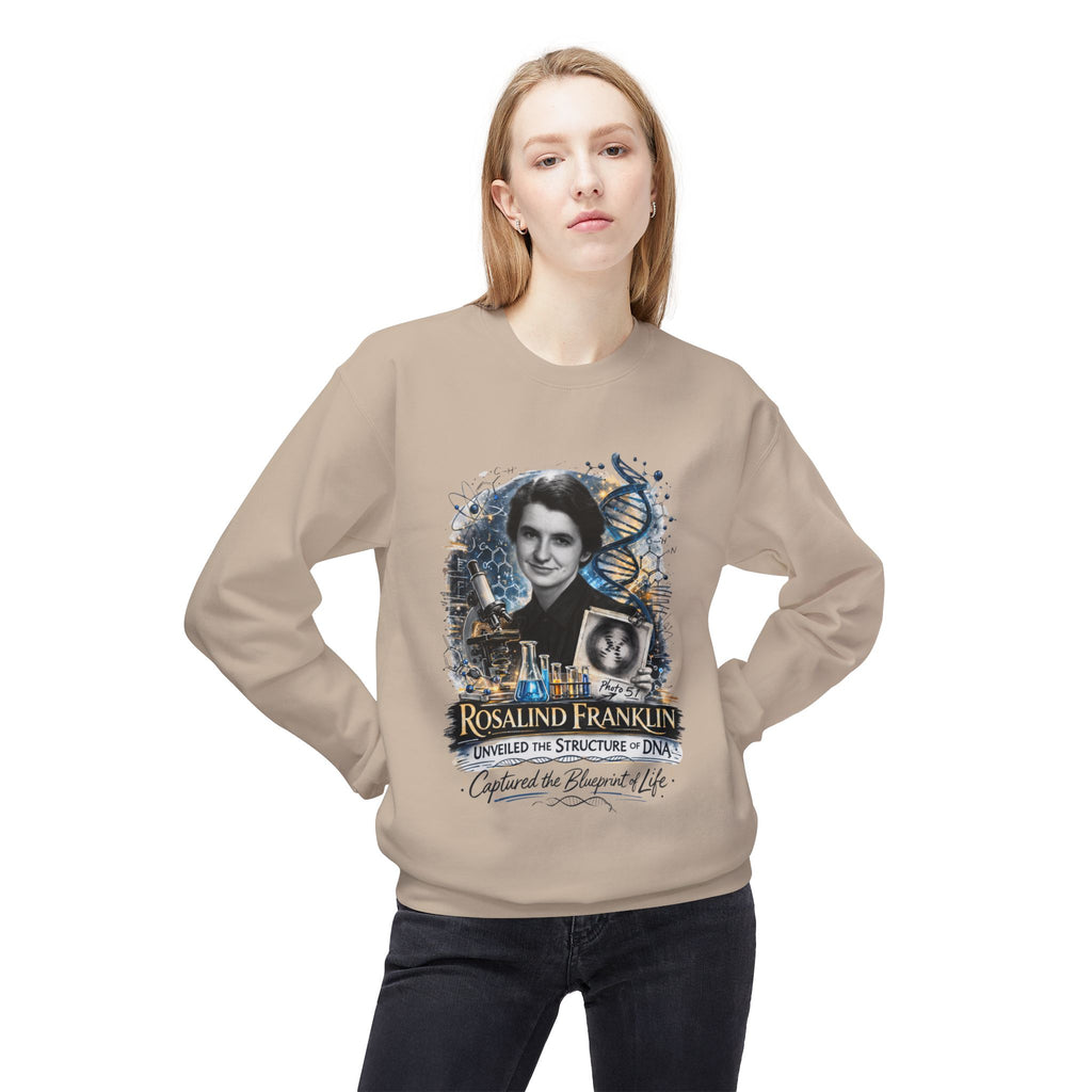 Rosalind Franklin Chemist Crewneck Sweatshirt Scientist Tribute Pullover