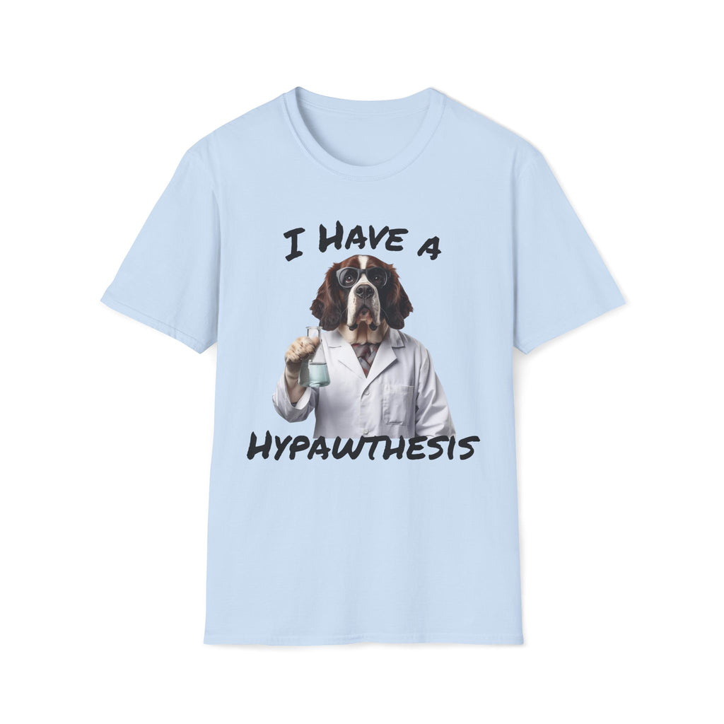 Dog Scientist "I Have a Hypawthesis" T-Shirt-St. Bernard