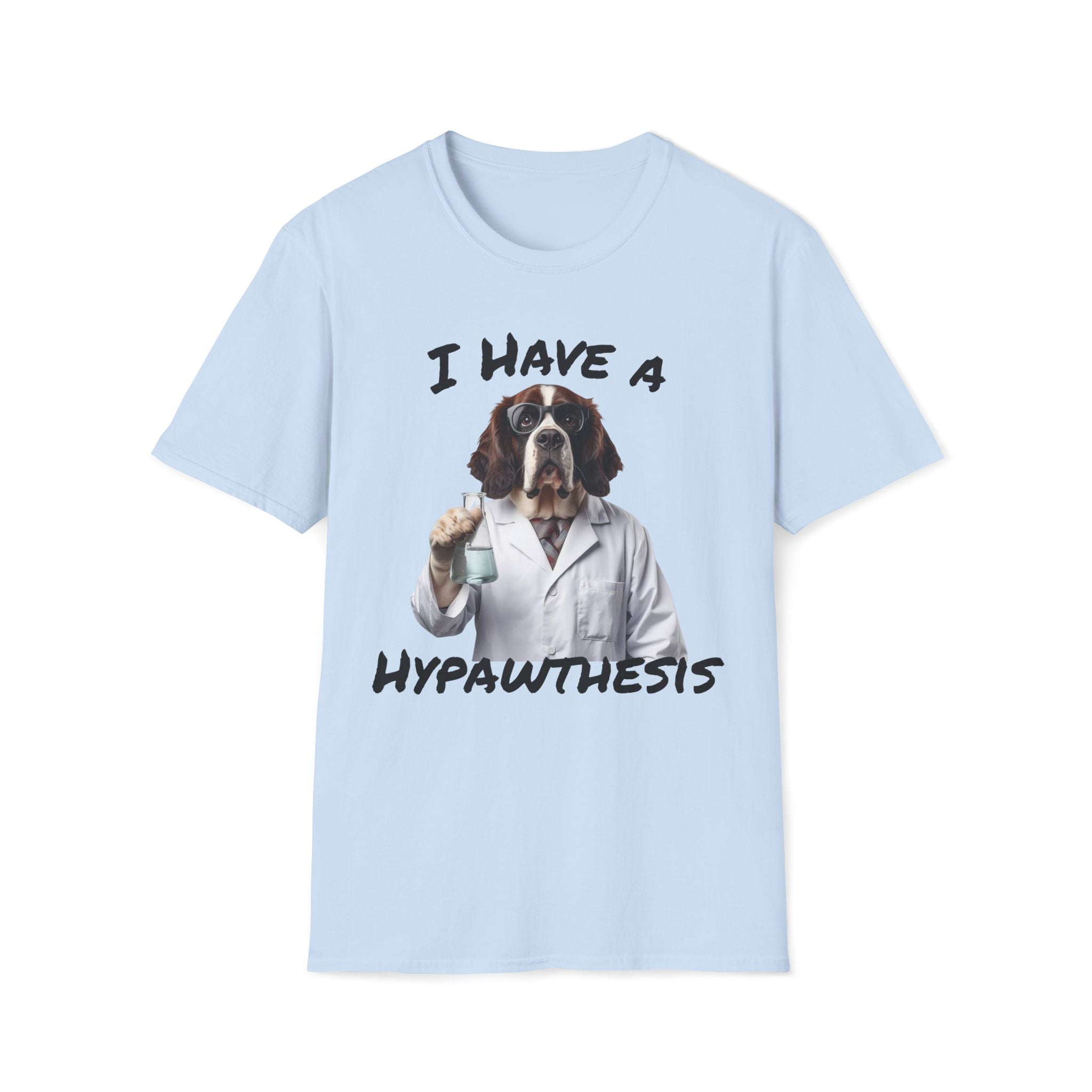 Dog Scientist "I Have a Hypawthesis" T-Shirt-St. Bernard