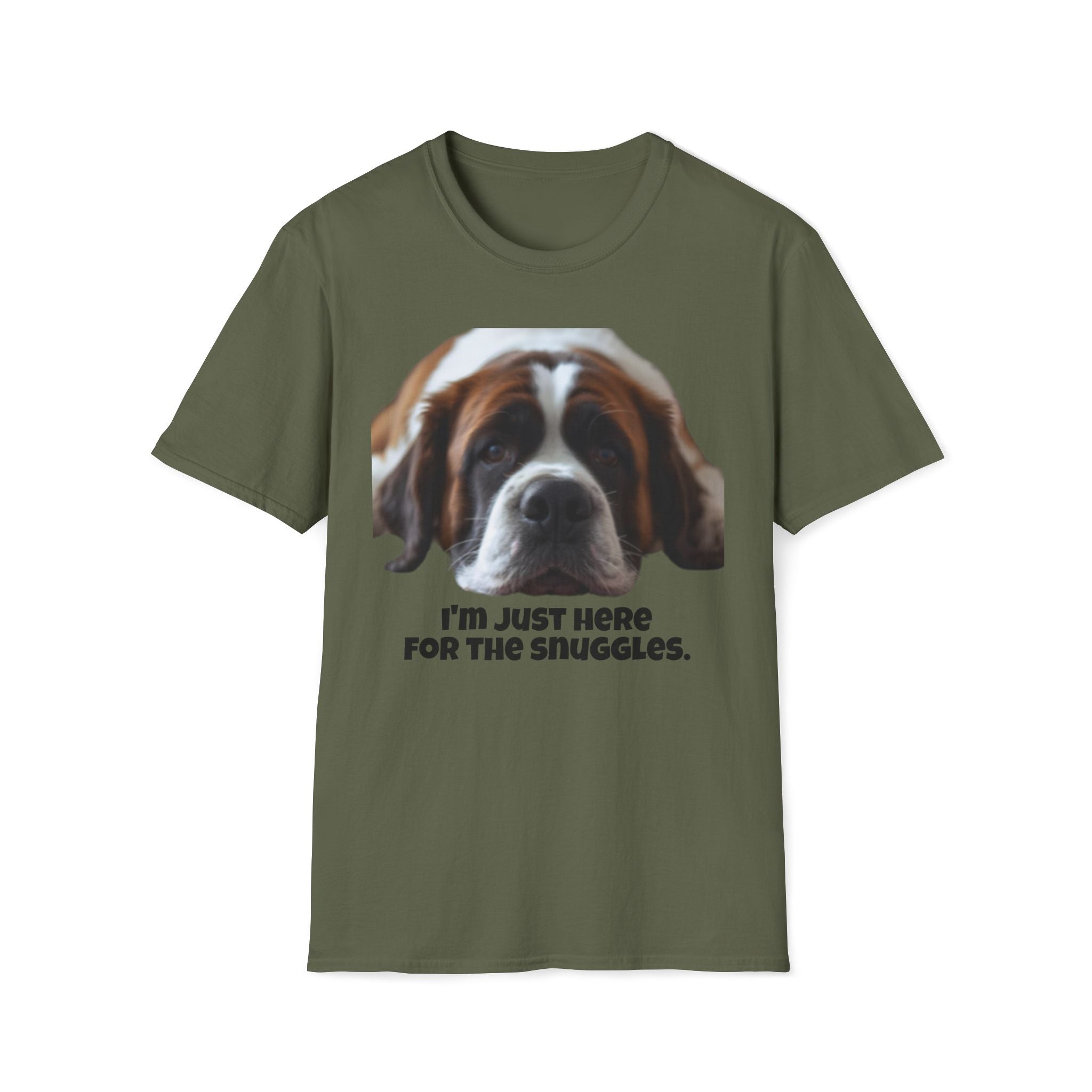Saint Bernard Here for the Snuggles T-Shirt | Dog Parent Tee