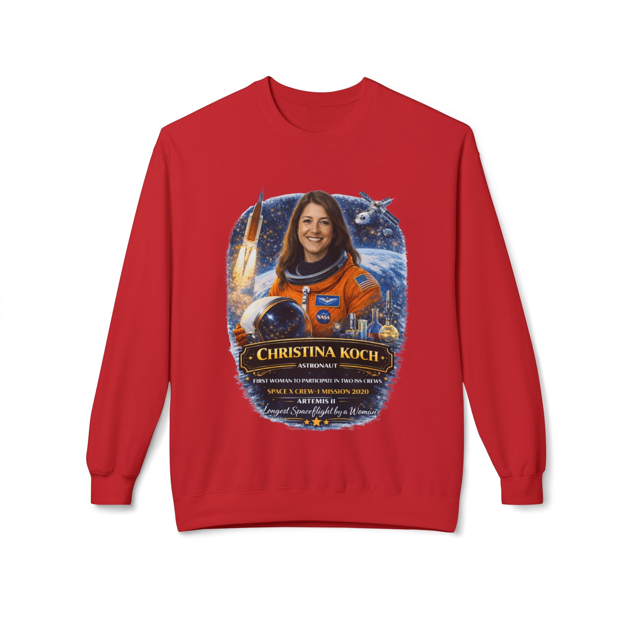 Christina Koch Astronaut Sweatshirt Scientist Tribute Pullover
