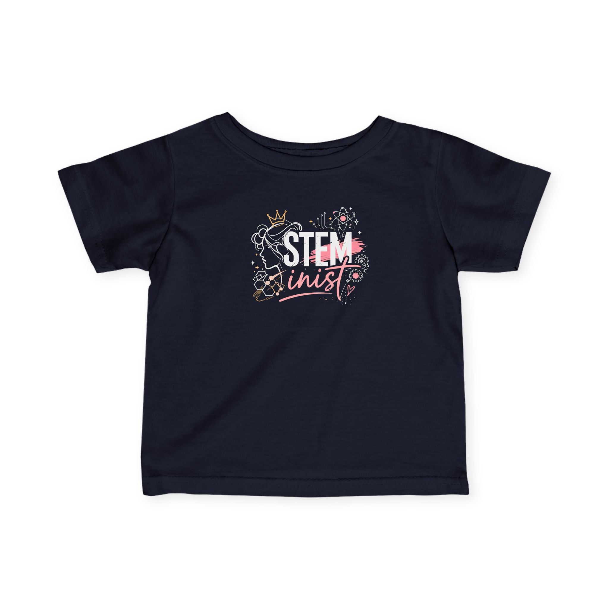 Infant Tee - 'STEMinist' Cute Science Baby Shirt, STEM Advocate Newborn Gift