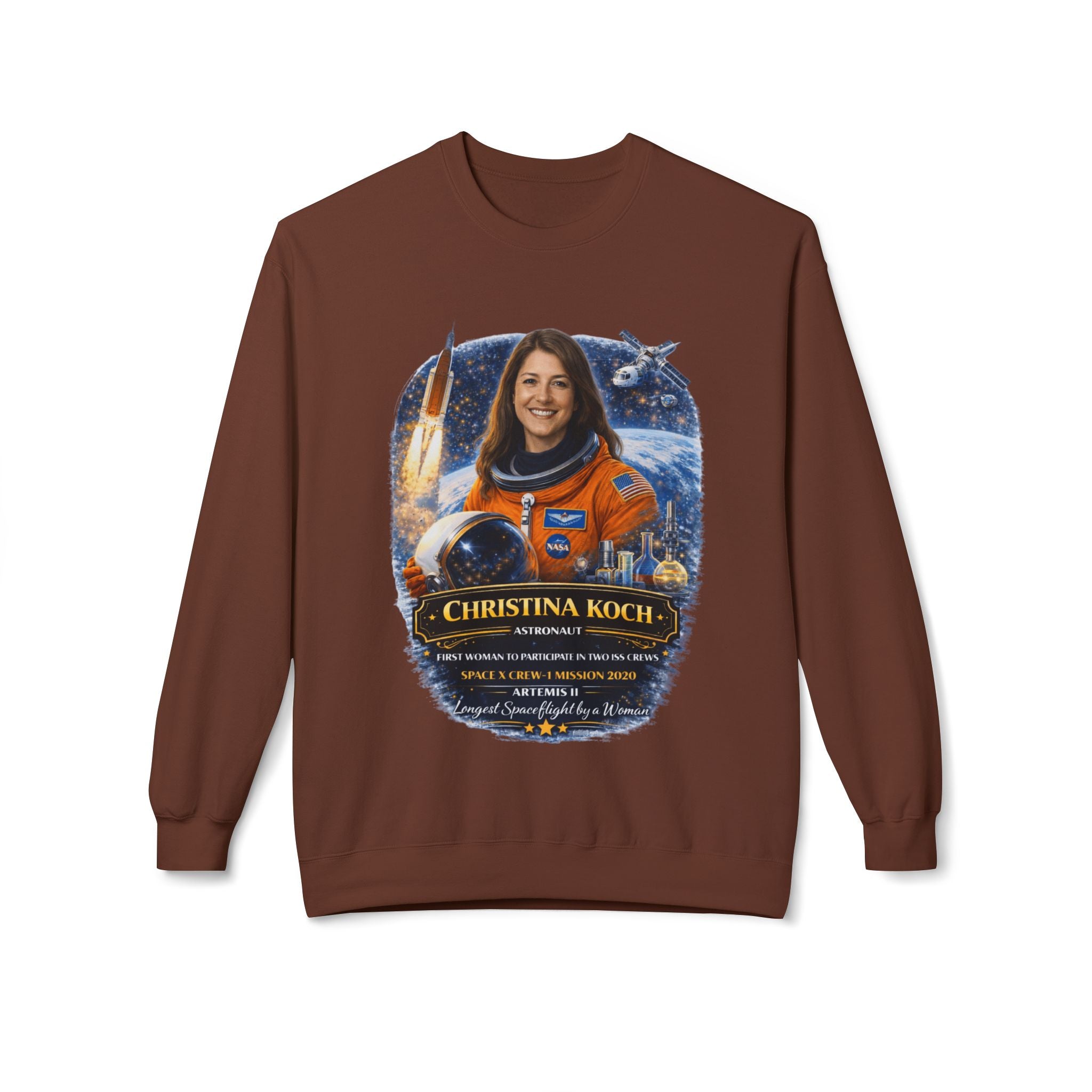 Christina Koch Astronaut Sweatshirt Scientist Tribute Pullover