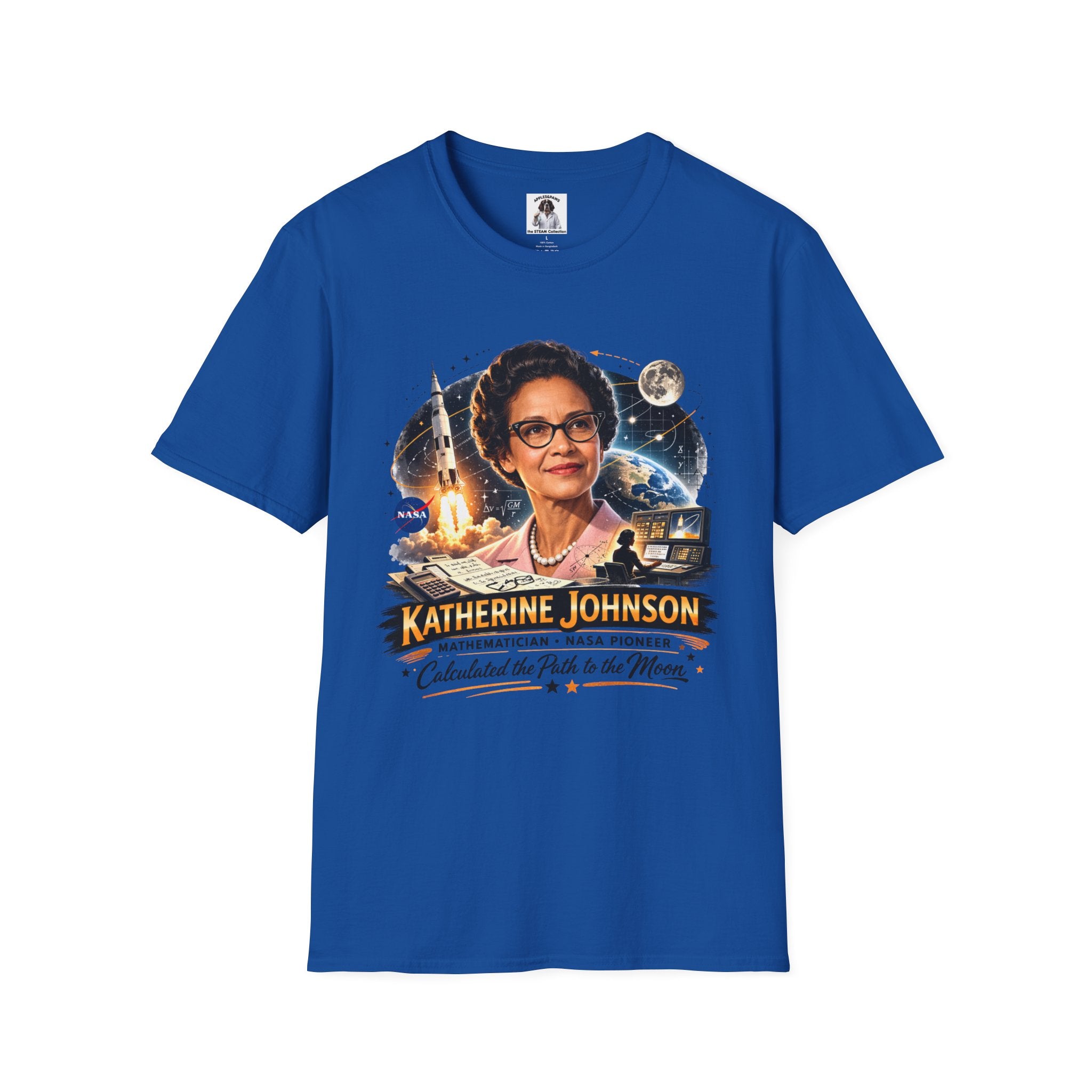 Katherine Johnson Tribute T-Shirt — Celebrating ‘Calculated the Path to the Moon’ NASA Math Pioneer