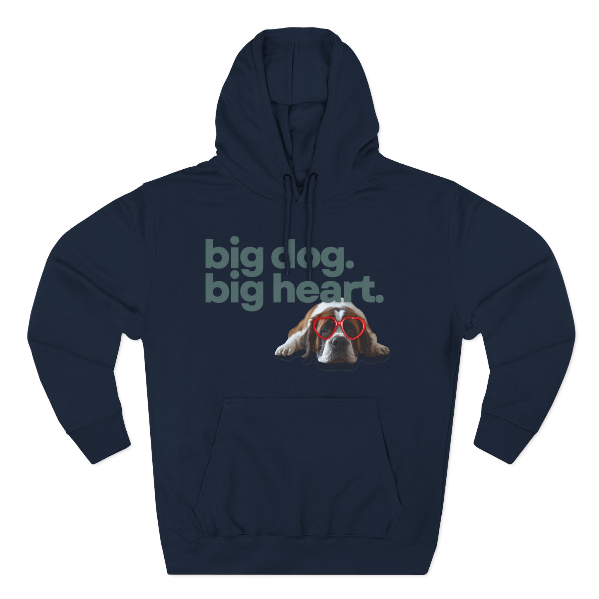 Big Dog, Big Heart-St. Bernard Valentine's Hoodie