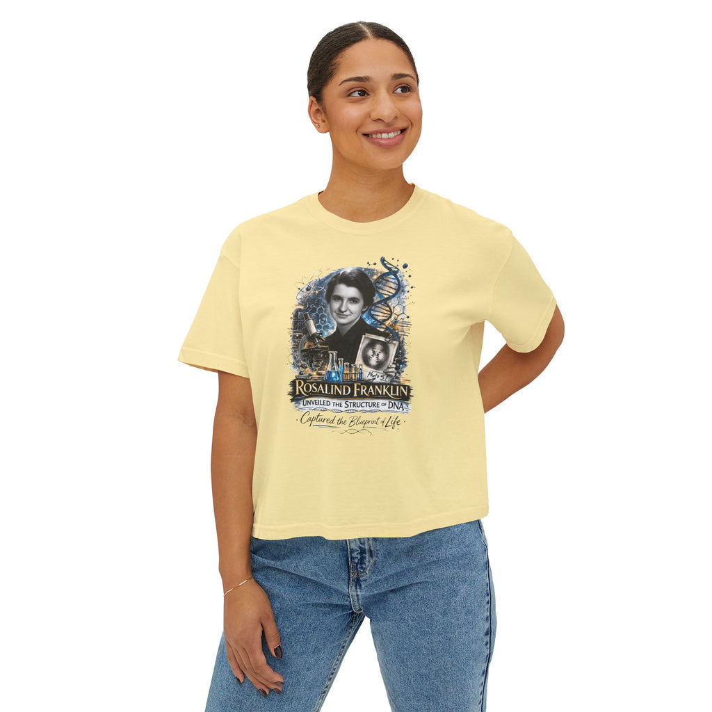 Rosalind Franklin Physical Chemist Tribute Boxy Graphic Tee