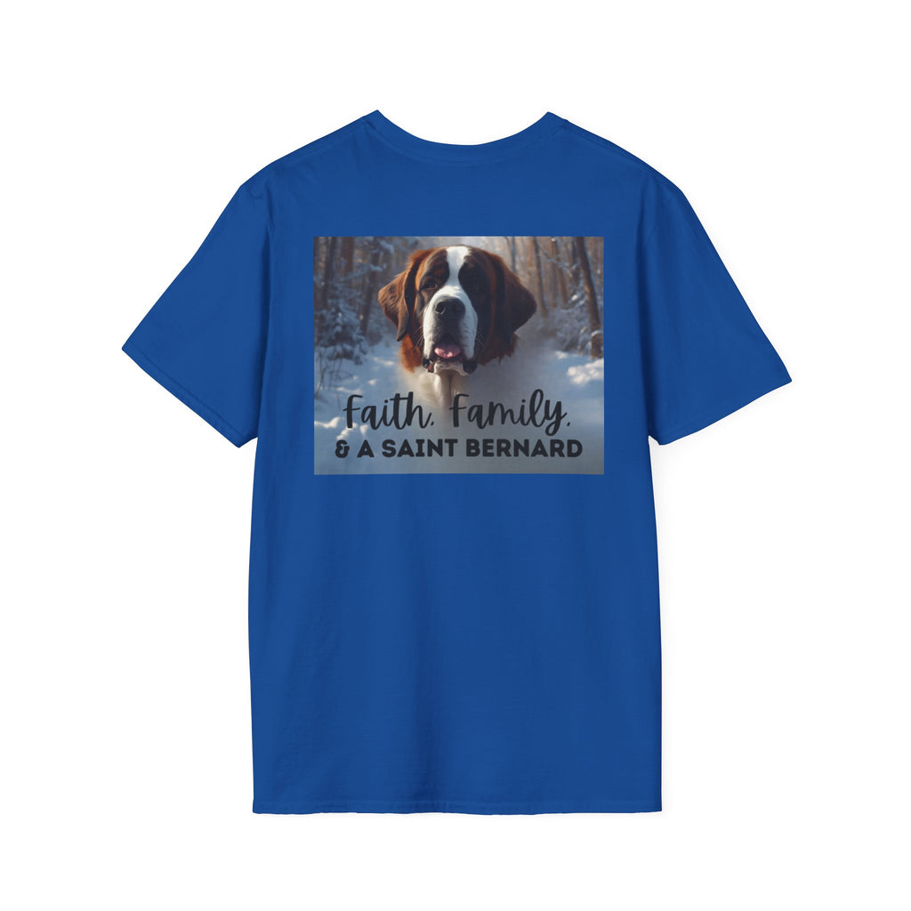 Faith Family and A Saint Bernard T-Shirt | Saint Bernard Dog Shirt