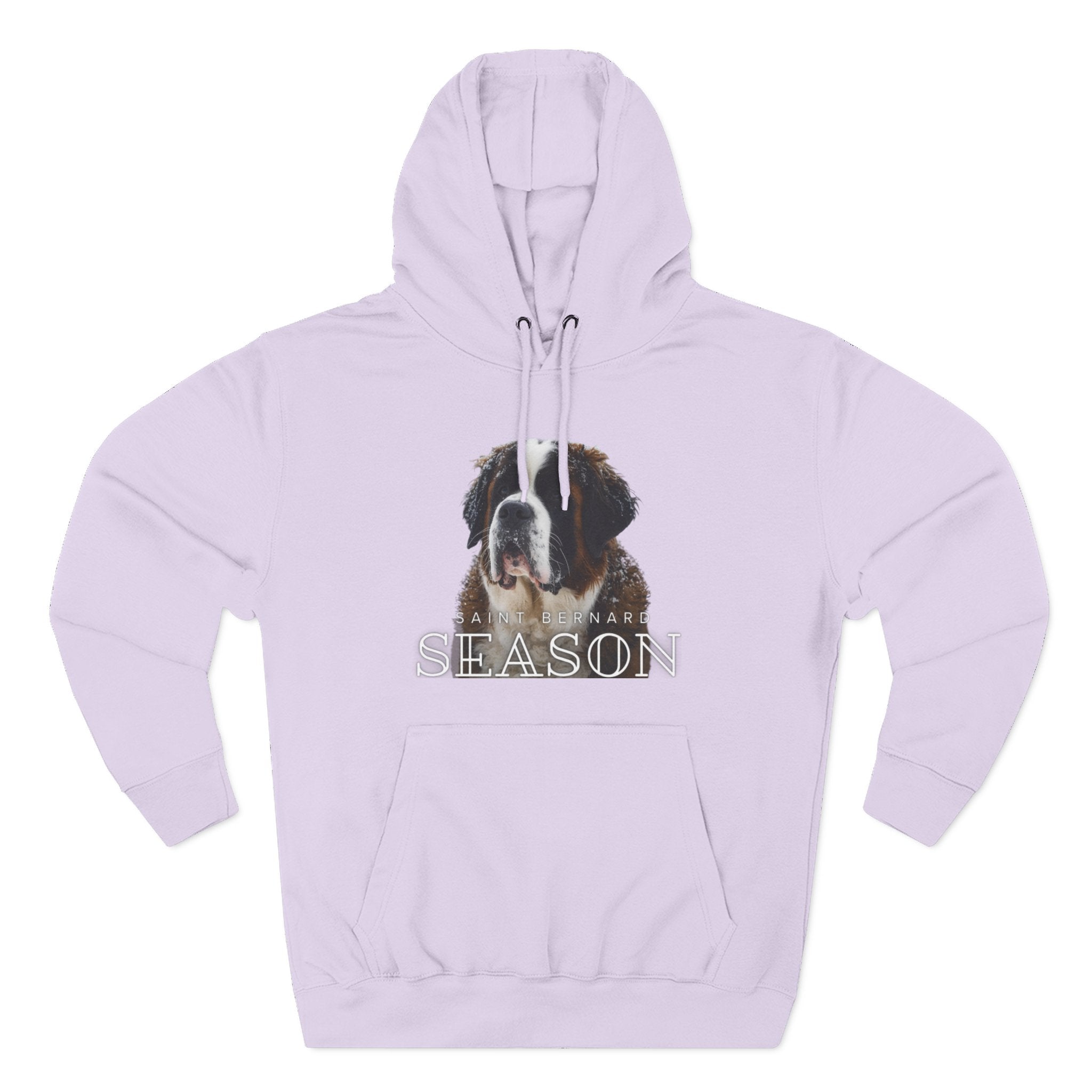 St. Bernard 'Season' Hoodie — Cozy Dog Portrait Fleece Hoodie