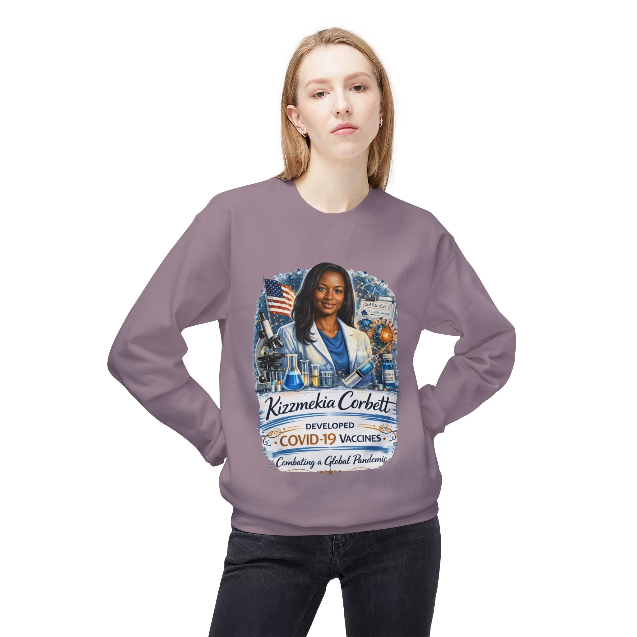 Kizzmekia Corbett Immunologist Tribute Crewneck Sweatshirt