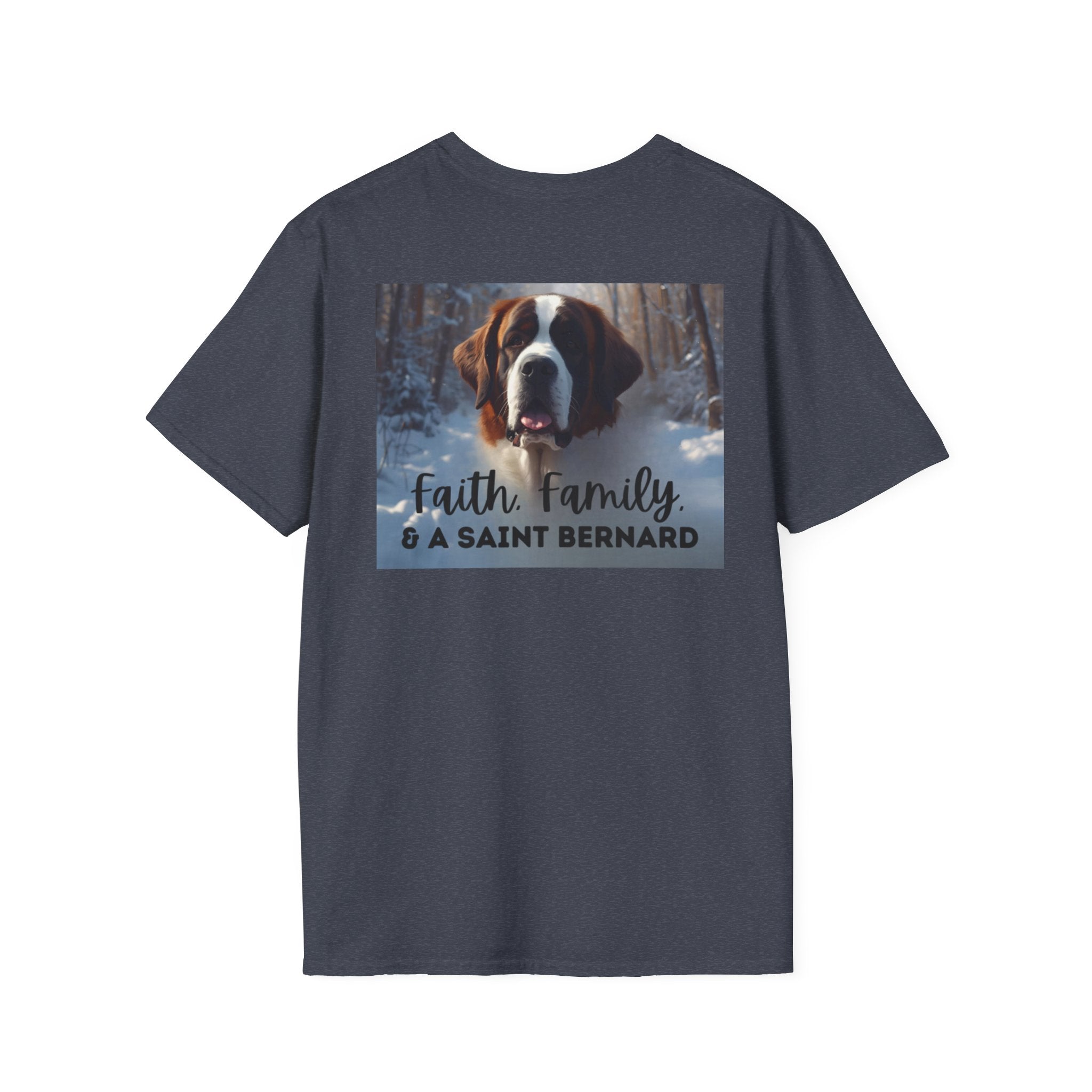 Faith Family and A Saint Bernard T-Shirt | Saint Bernard Dog Shirt