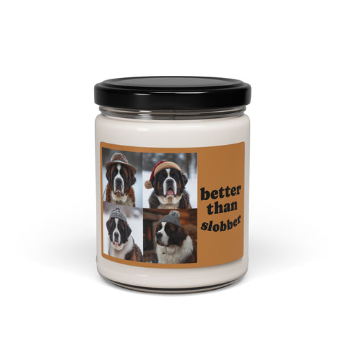 Better Than Slobber St. Bernard Soy Candle — 9oz Scented Jar for Dog Lovers