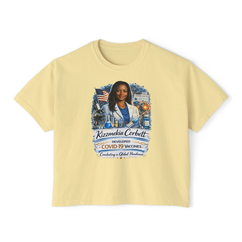 Kizzmekia Corbett Immunologist Tribute Boxy Graphic Tee