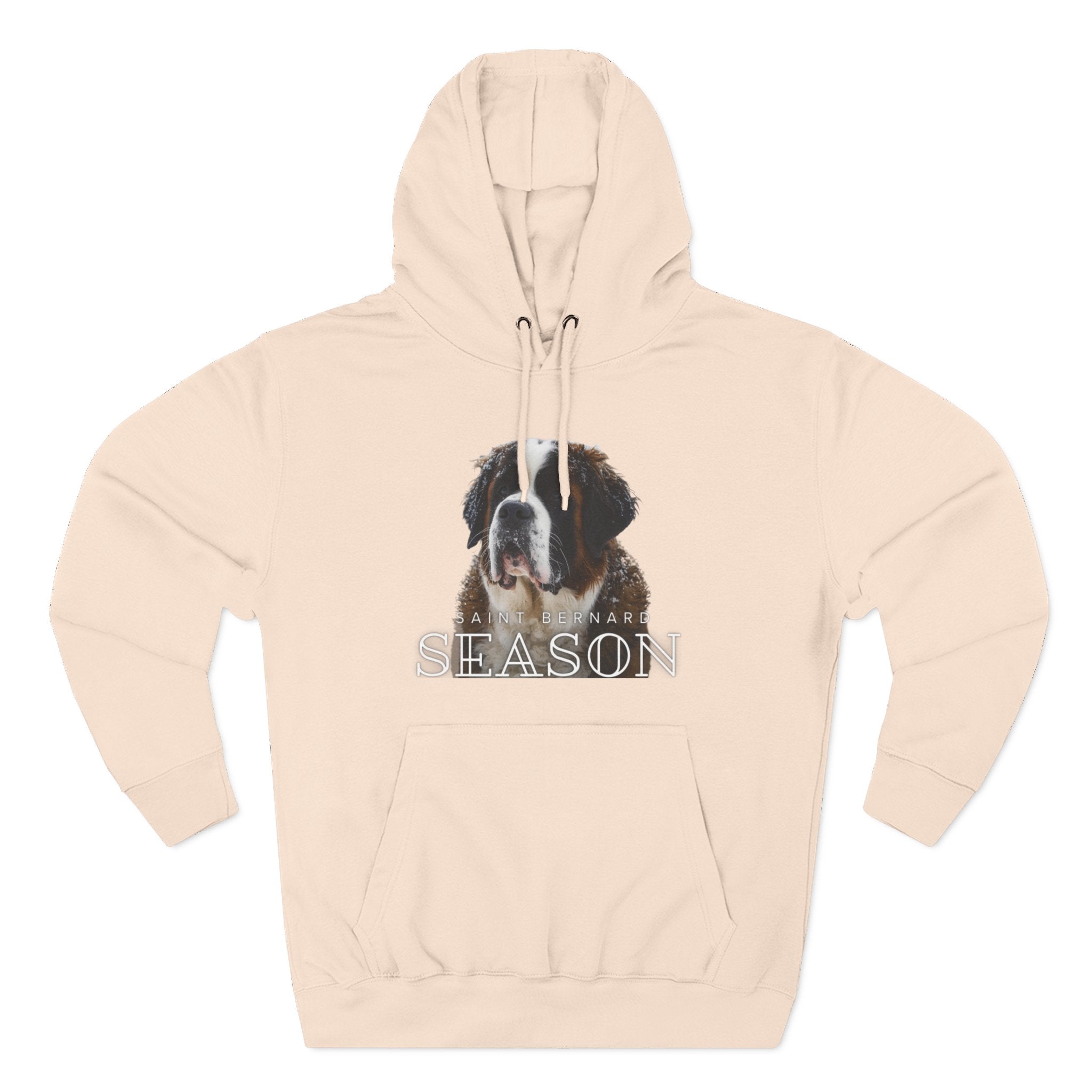 St. Bernard 'Season' Hoodie — Cozy Dog Portrait Fleece Hoodie