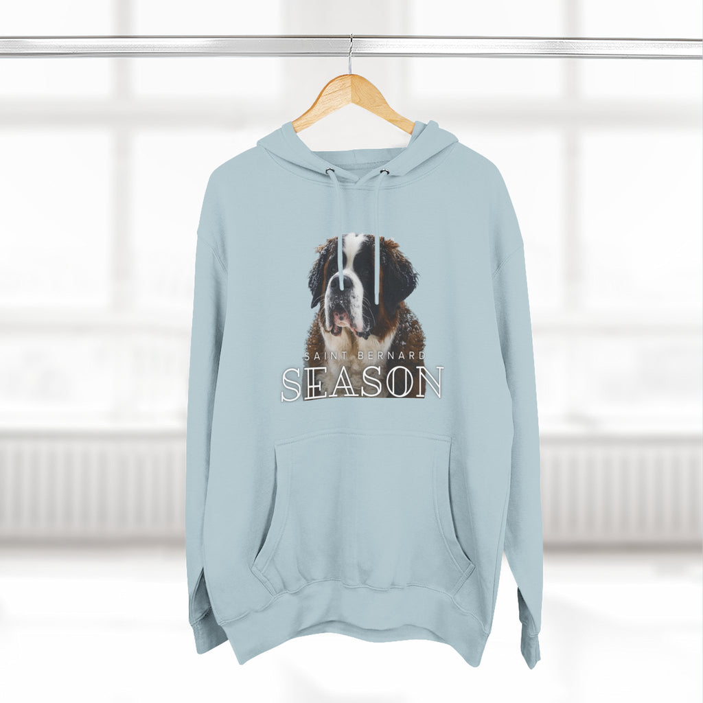 St. Bernard 'Season' Hoodie — Cozy Dog Portrait Fleece Hoodie