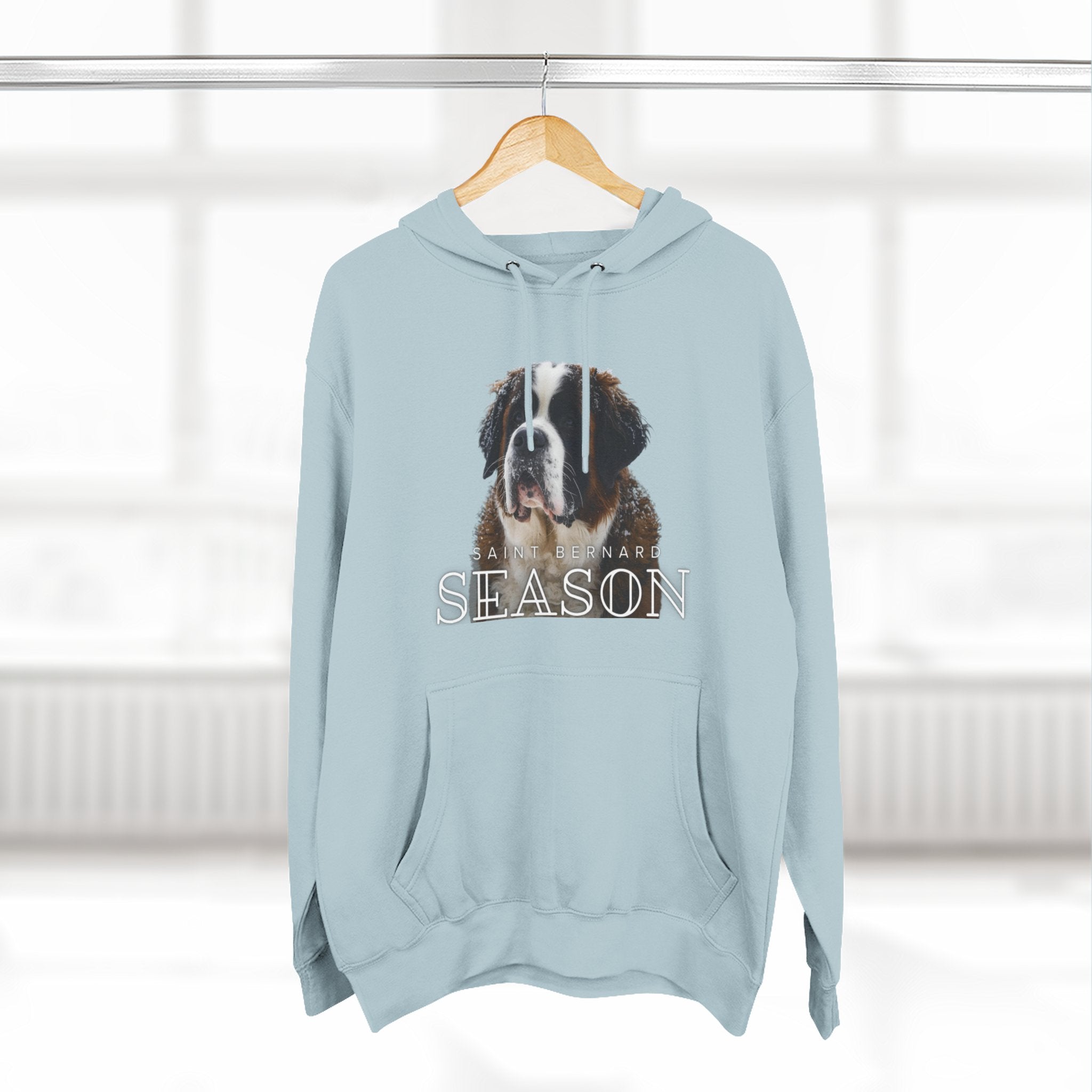 St. Bernard 'Season' Hoodie — Cozy Dog Portrait Fleece Hoodie