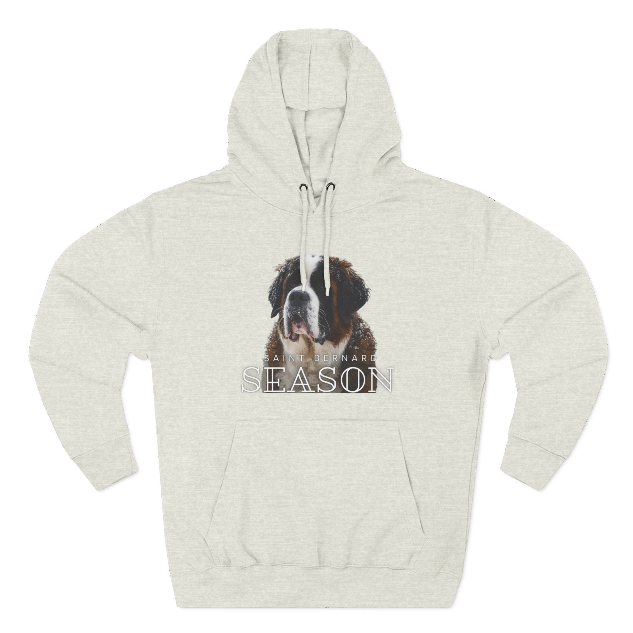 St. Bernard 'Season' Hoodie — Cozy Dog Portrait Fleece Hoodie