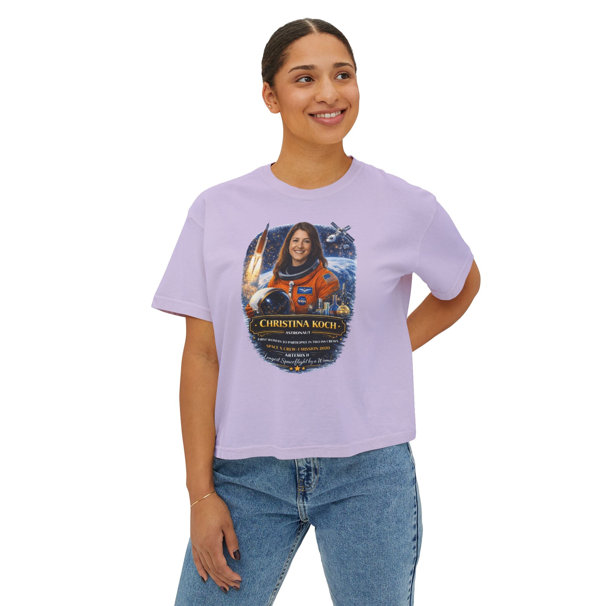 Christina Koch Tribute Women's Boxy Graphic Tee