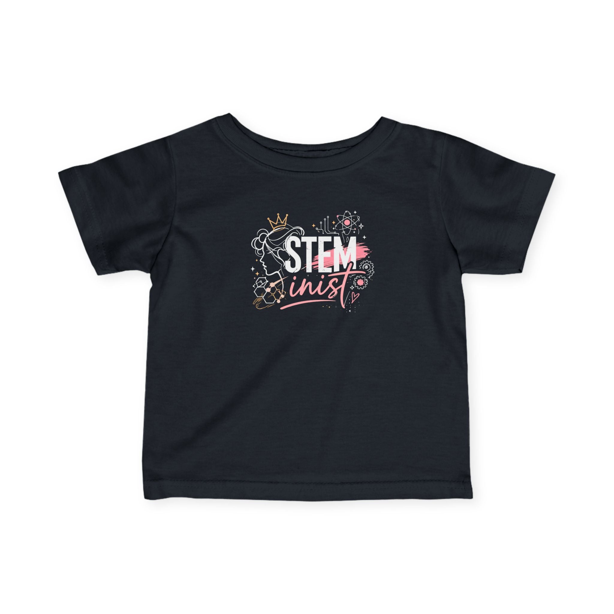 Infant Tee - 'STEMinist' Cute Science Baby Shirt, STEM Advocate Newborn Gift