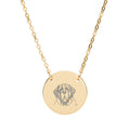 Engraved Dog Saint Bernard Circle Necklace