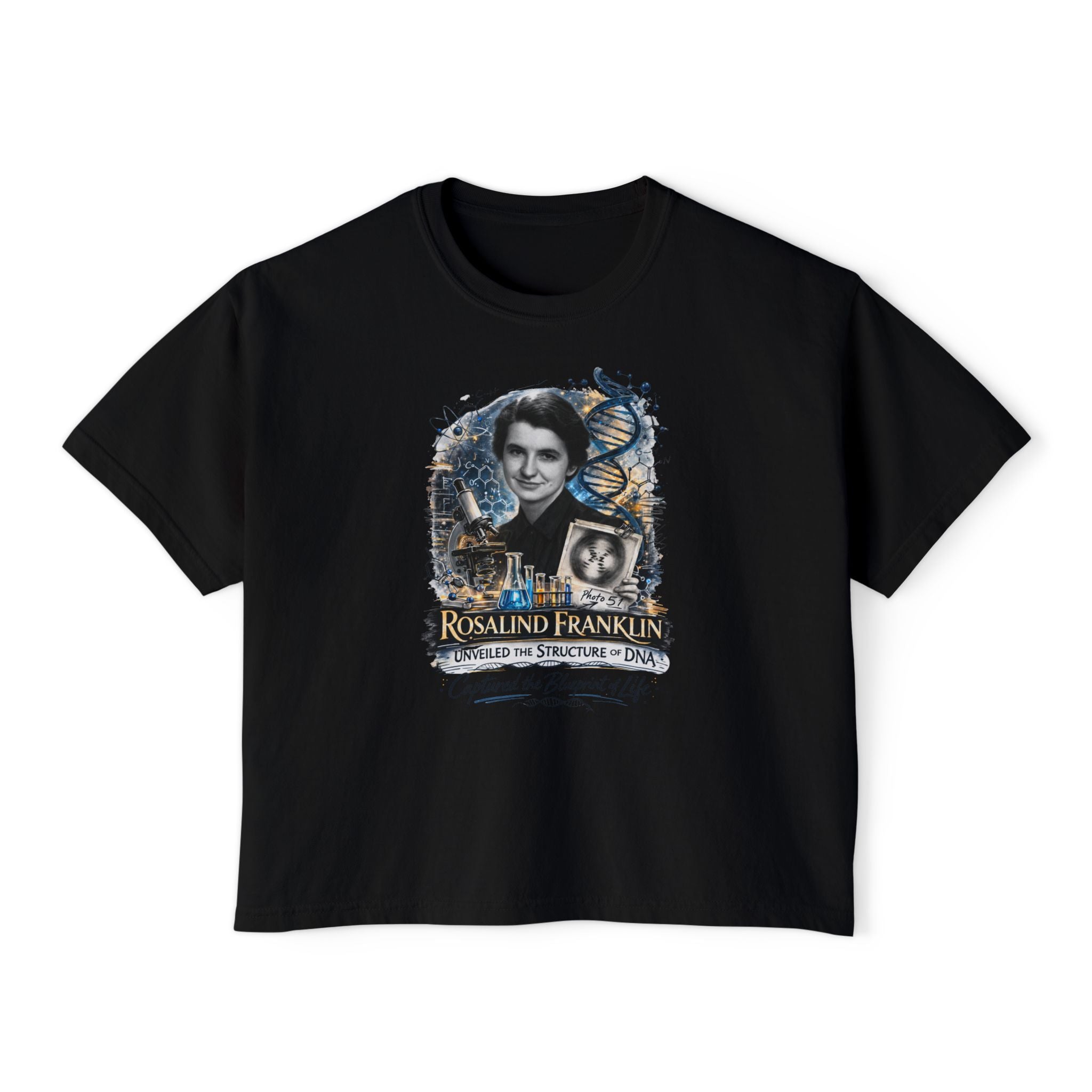 Rosalind Franklin Physical Chemist Tribute Boxy Graphic Tee