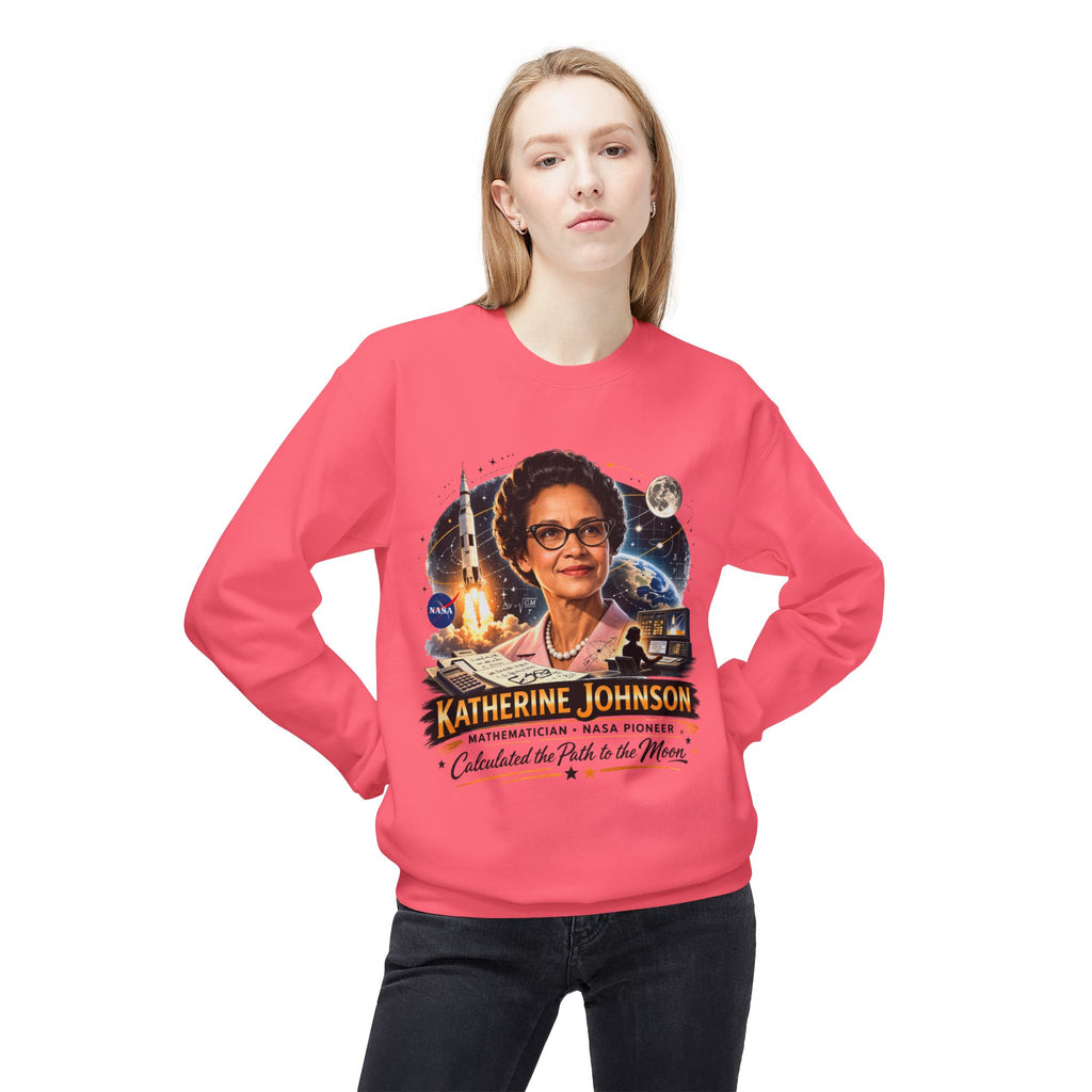 Katherine Johnson Tribute Sweatshirt — NASA Mathematician 'Calculated the Path to the Moon' Crewneck