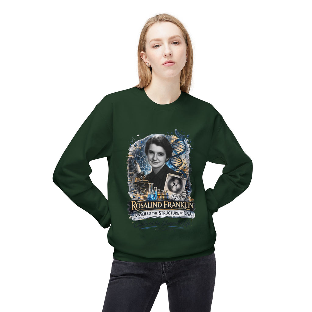 Rosalind Franklin Chemist Crewneck Sweatshirt Scientist Tribute Pullover