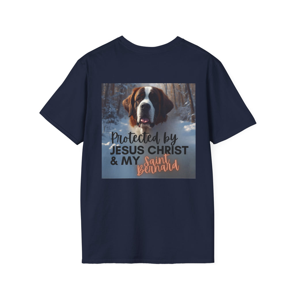 Protected by Jesus Christ & My Saint Bernard T-Shirt