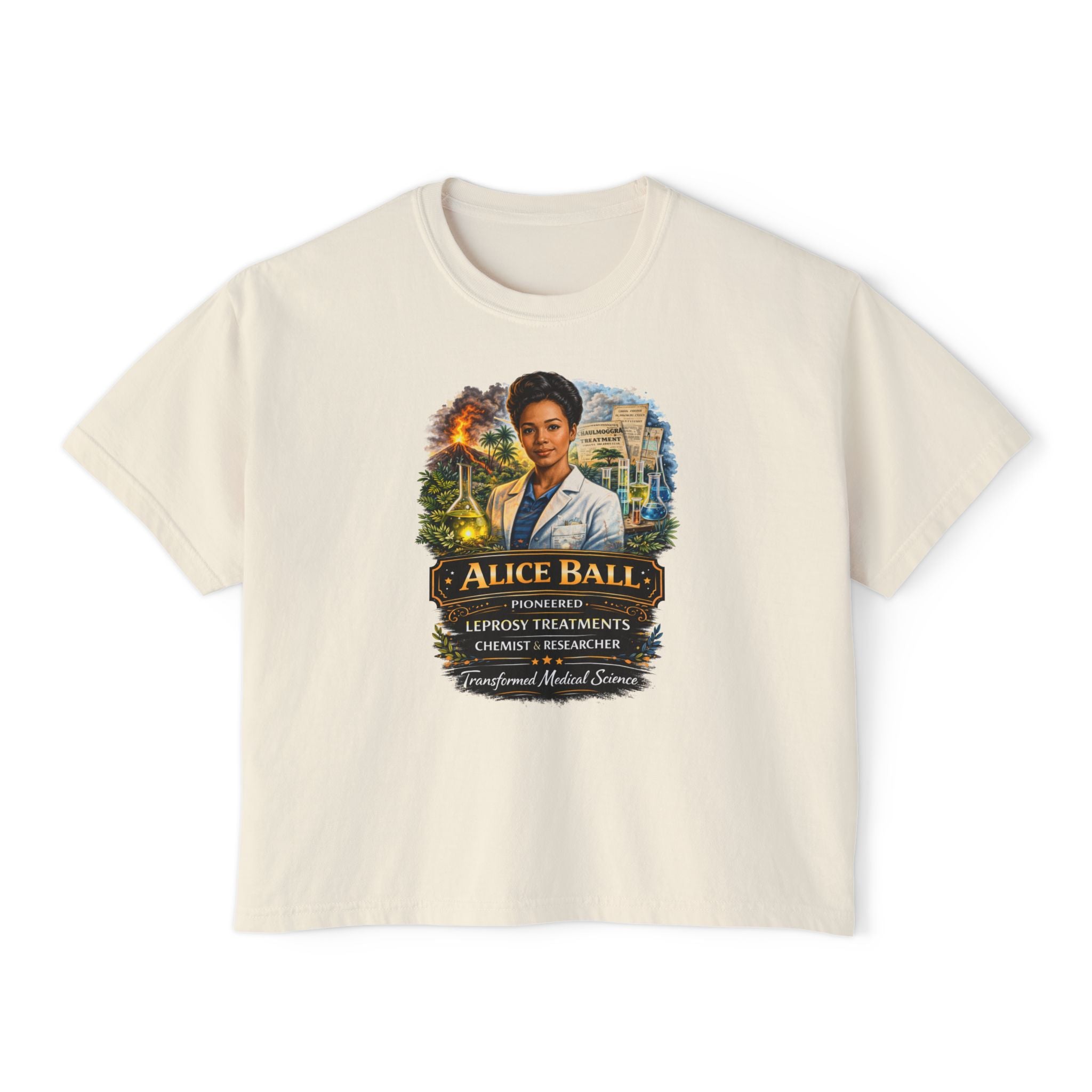 Alice Ball Chemist Tribute Women's Boxy Graphic Tee