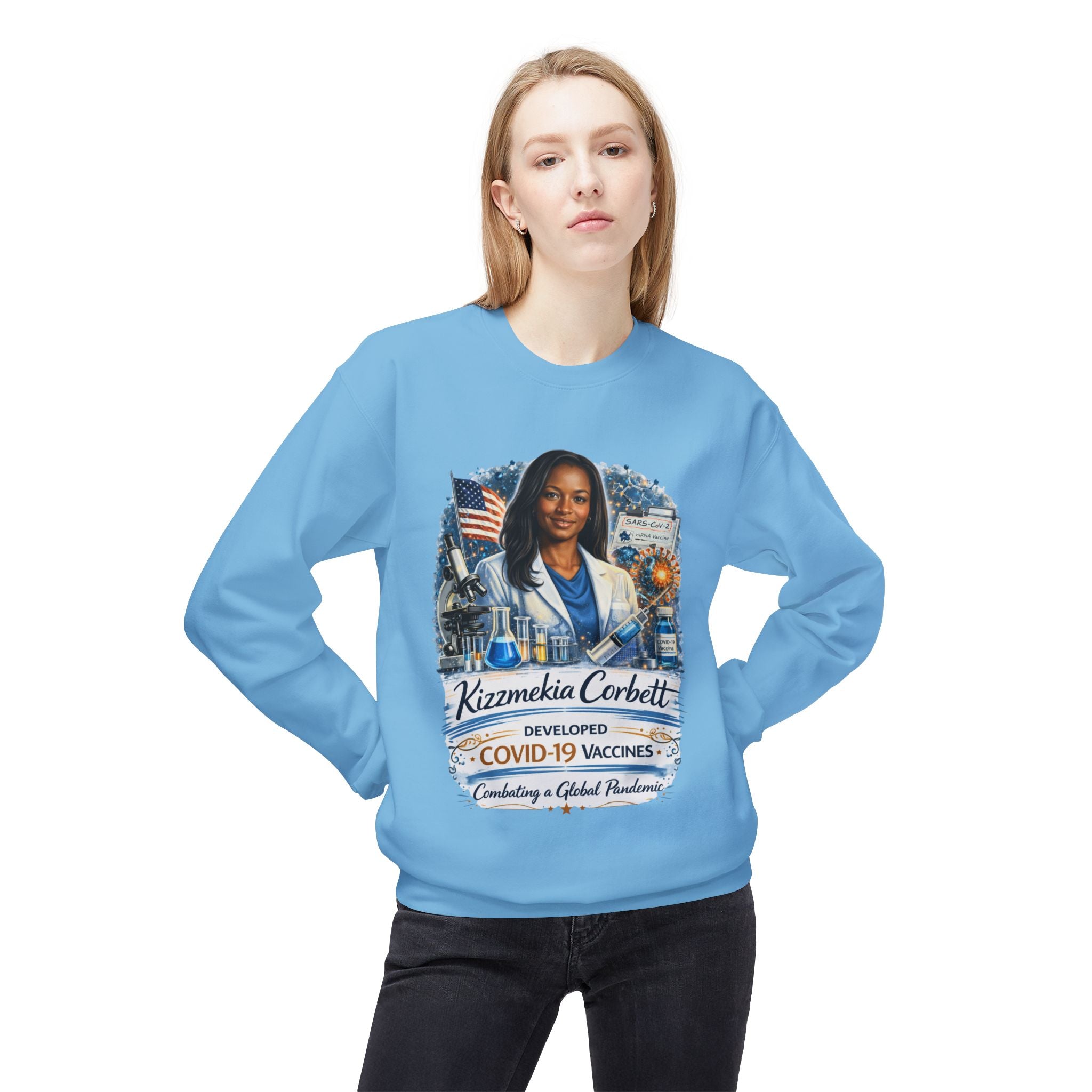 Kizzmekia Corbett Immunologist Tribute Crewneck Sweatshirt