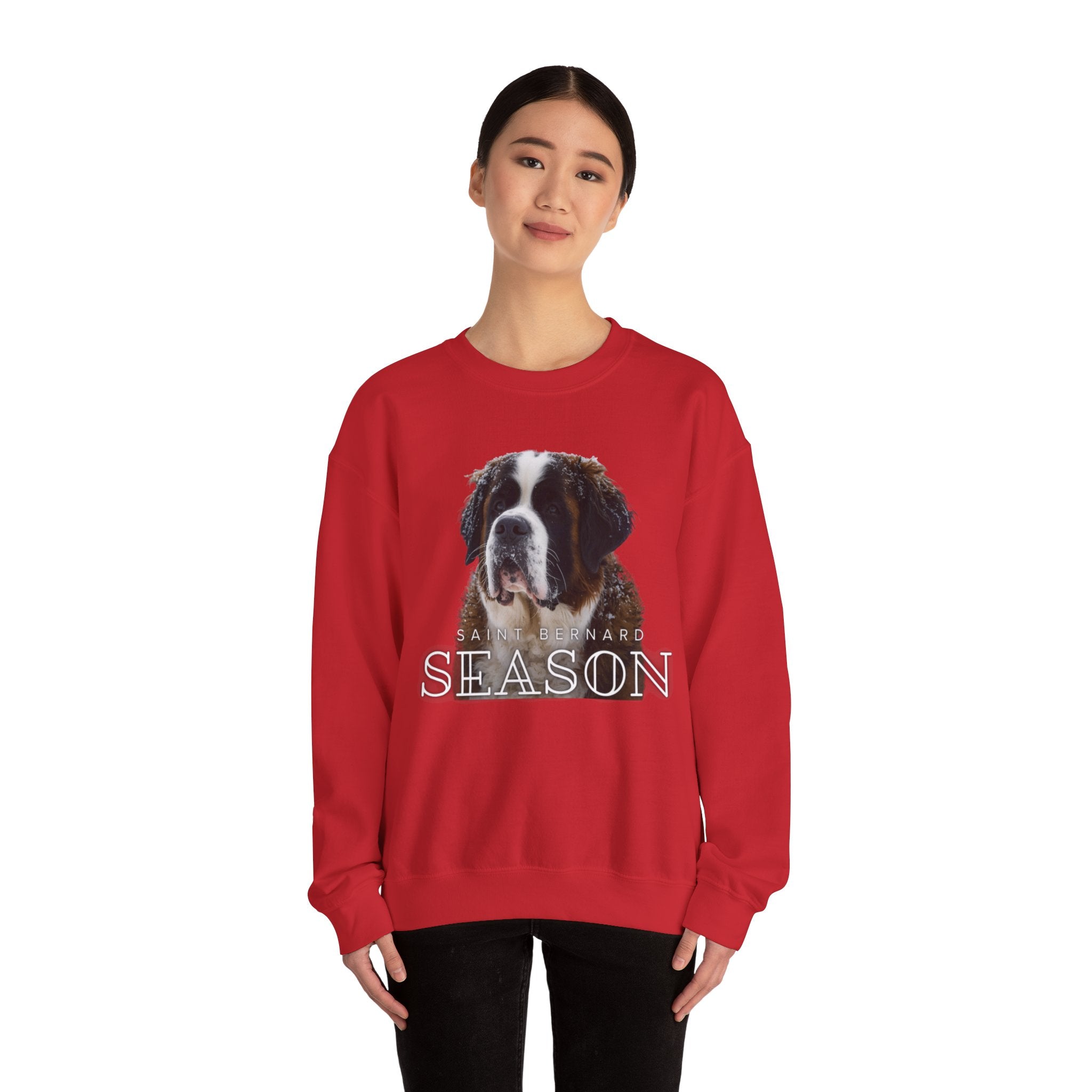 Saint Bernard Season Sweatshirt – Cute Dog Lover Crewneck