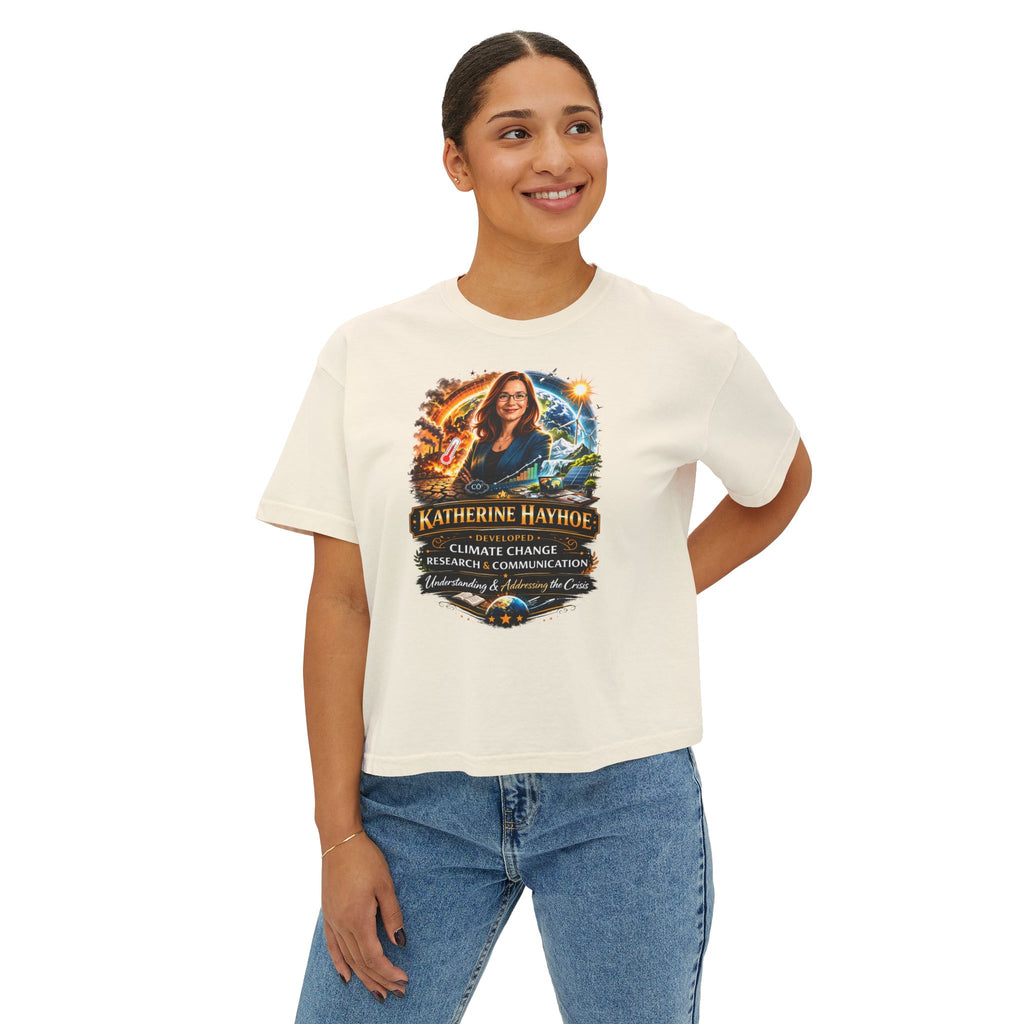 Katherine Hayhoe Climate Change Research - Boxy Graphic Shirt