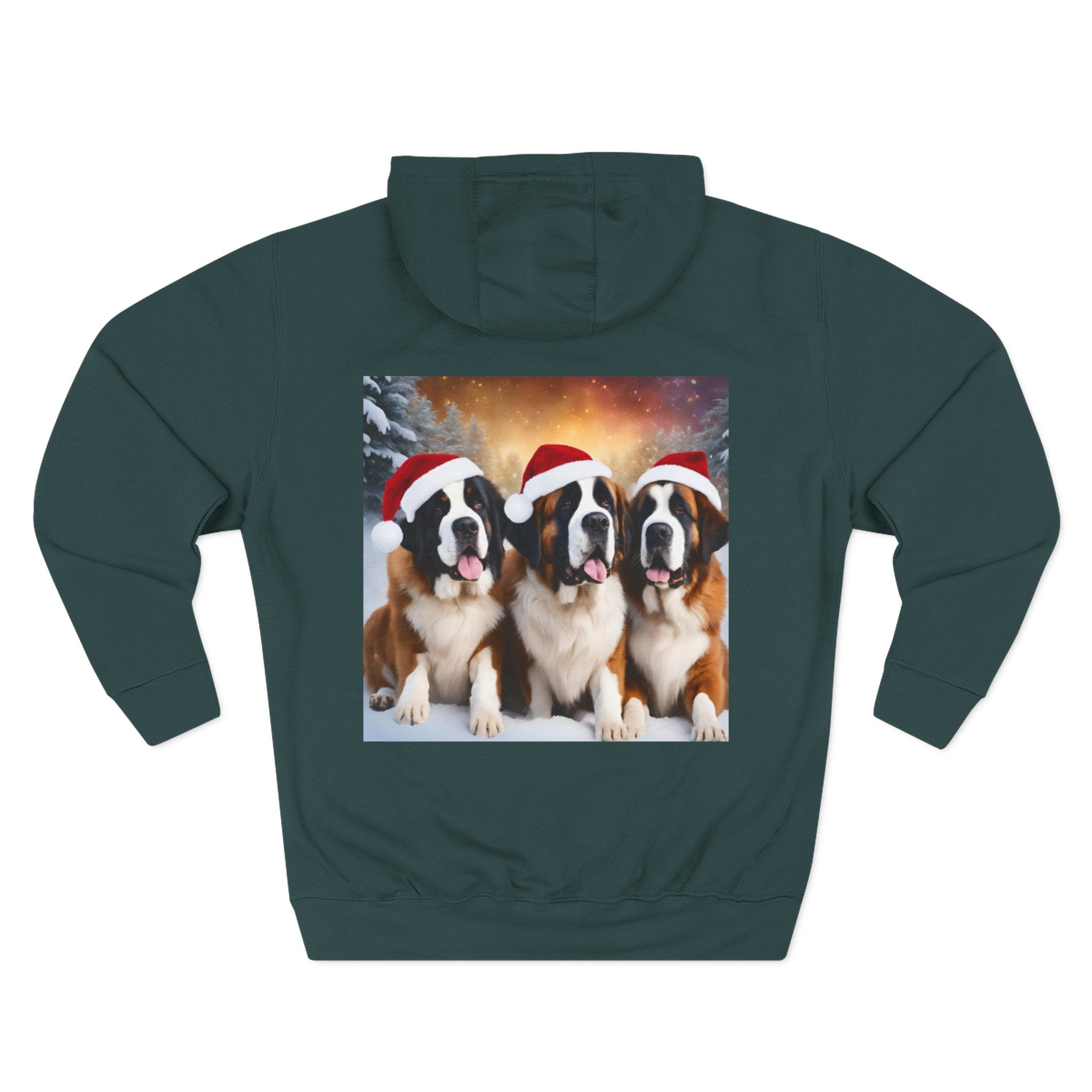 Big Paws, Big Claus St. Bernard Christmas Hoodie