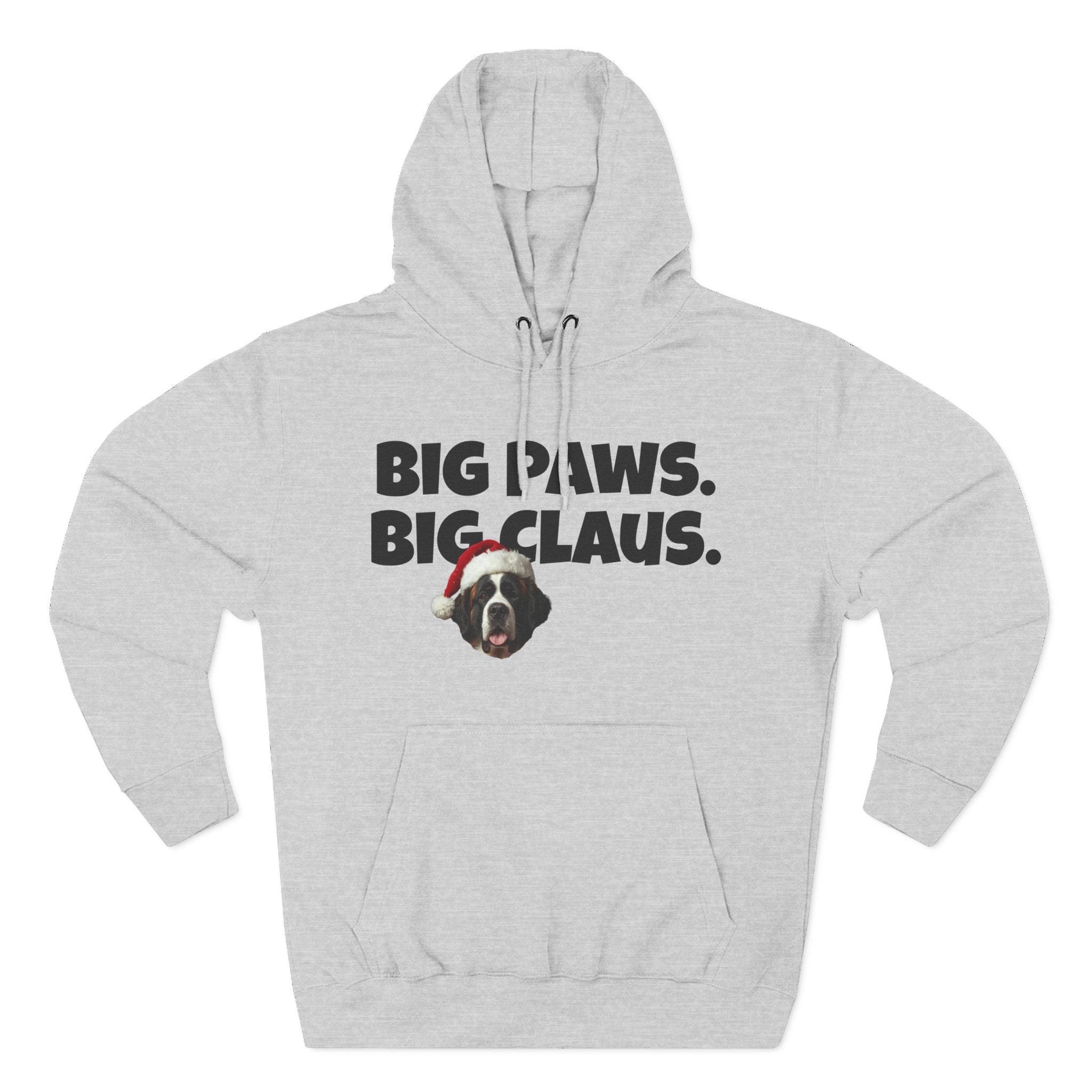 Big Paws, Big Claus St. Bernard Christmas Hoodie