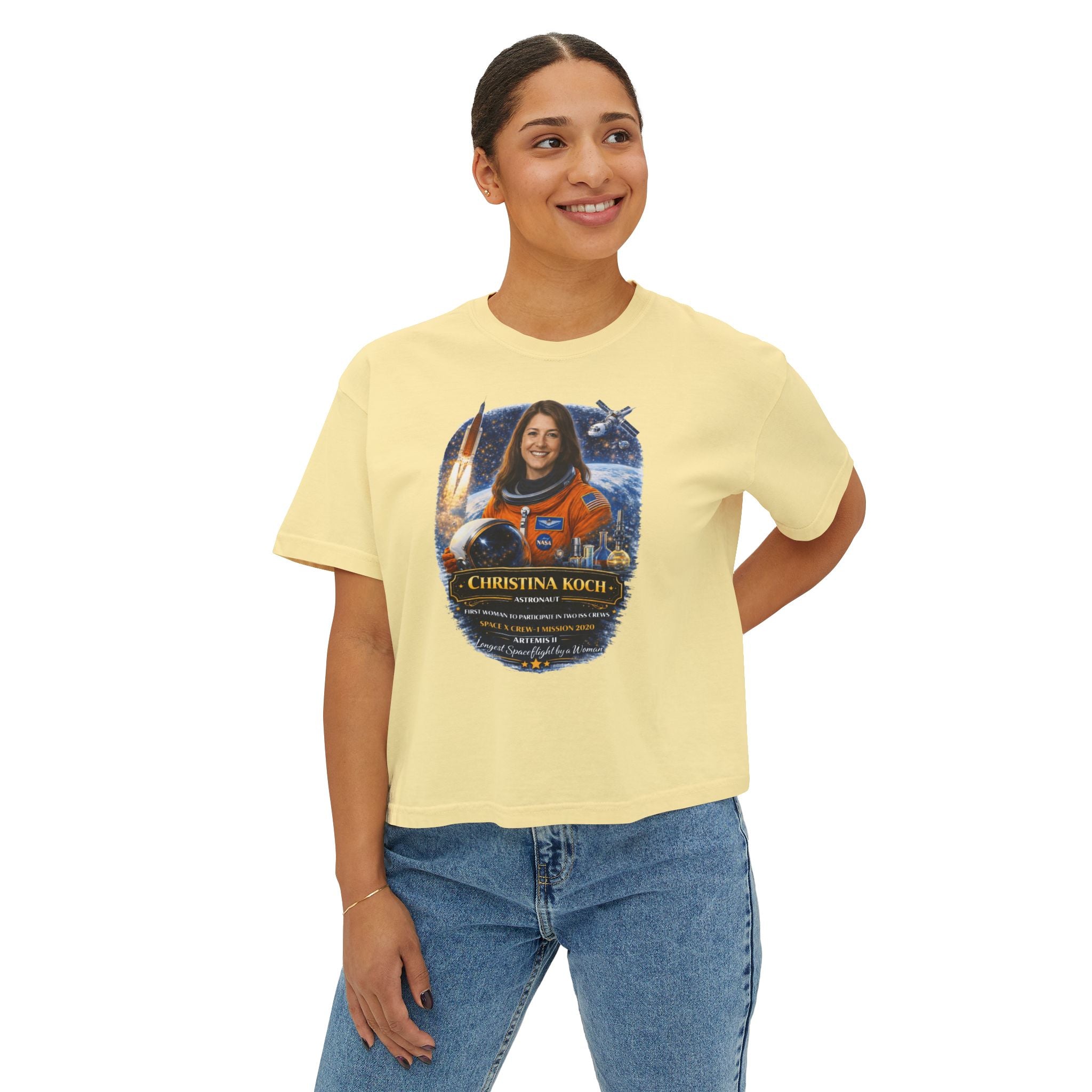 Christina Koch Tribute Women's Boxy Graphic Tee