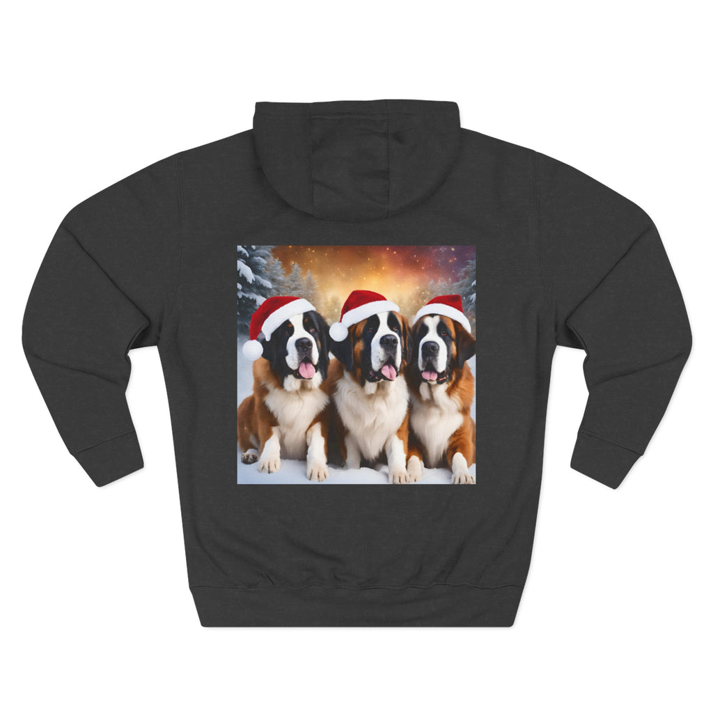 Big Paws, Big Claus St. Bernard Christmas Hoodie